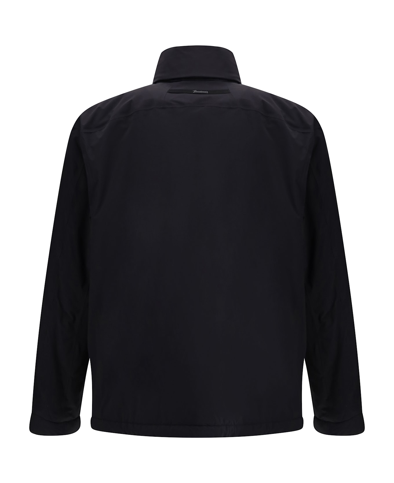 Herno Laminar Bomber Jacket With Zip And Snap Buttons Closure