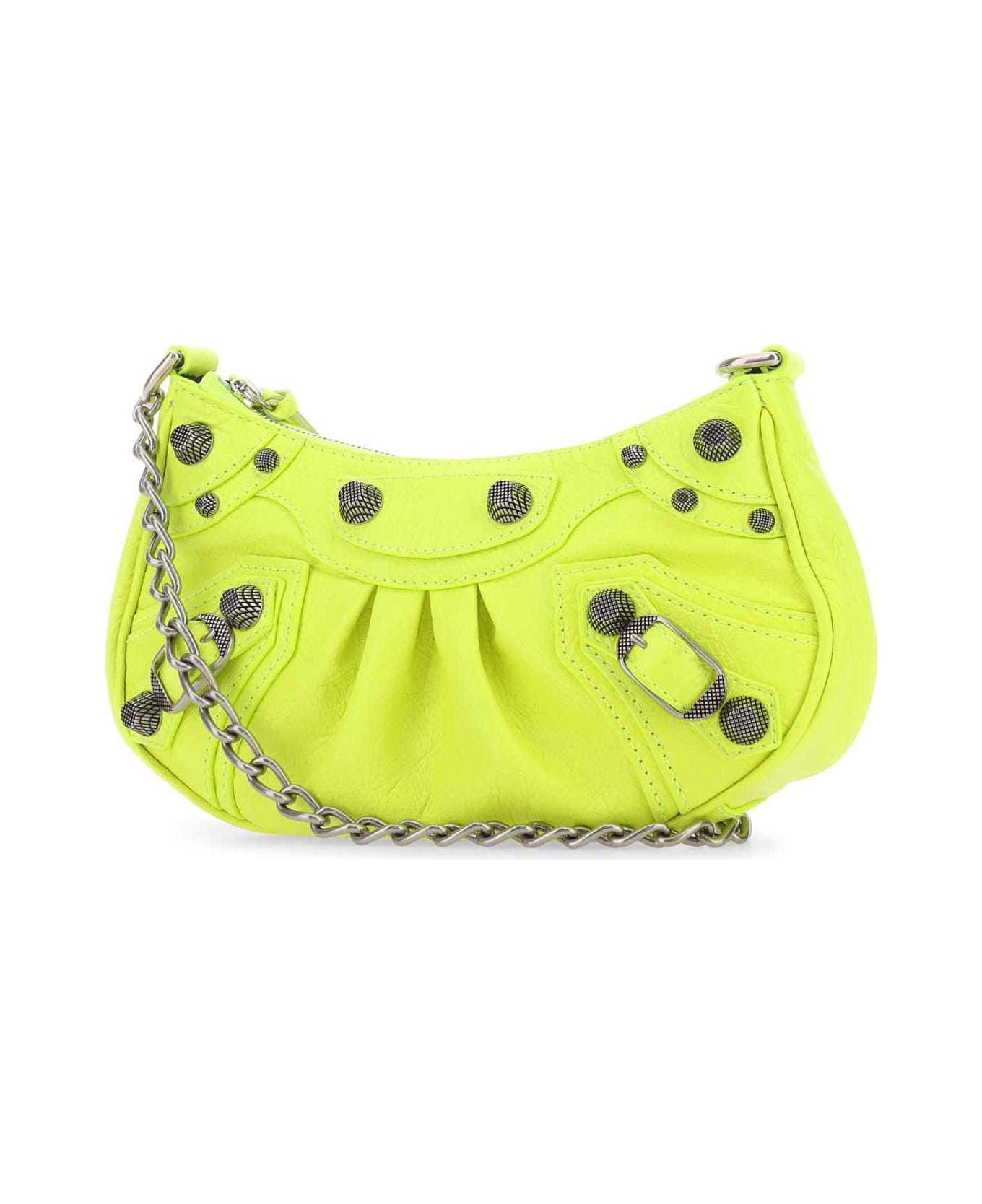 Balenciaga Fluo Yellow Leather Le Cagole Mini Handbag - FLUO YELLOW