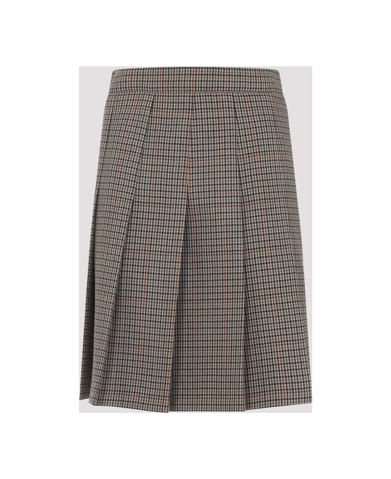 Celine Plisse Mini Skirt - Jc Ivoire Camel Noir