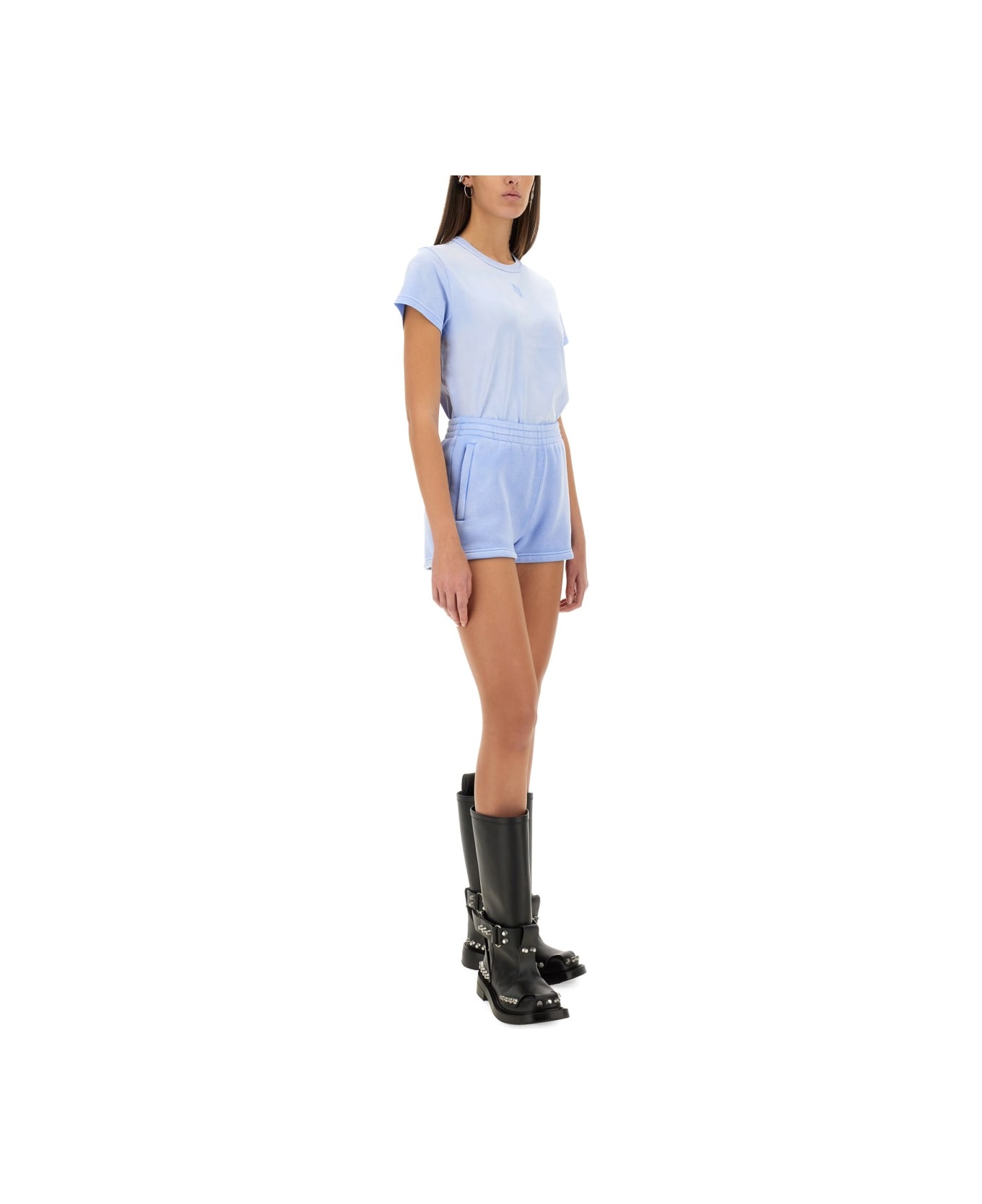 T by Alexander Wang Short "essential" - BABY BLUE