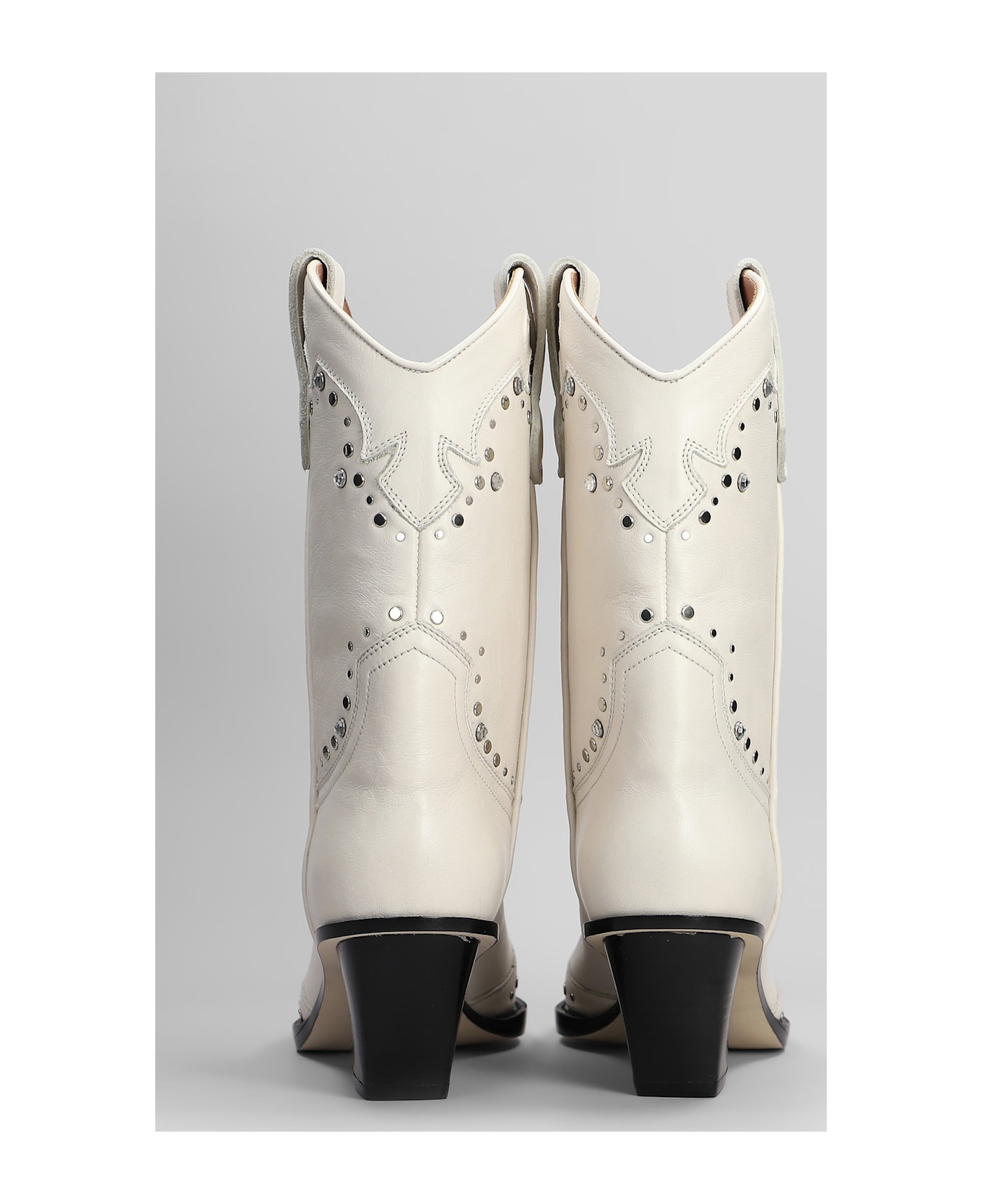 Paris Texas Janice Boot 60 Texan Boots In White Leather - white