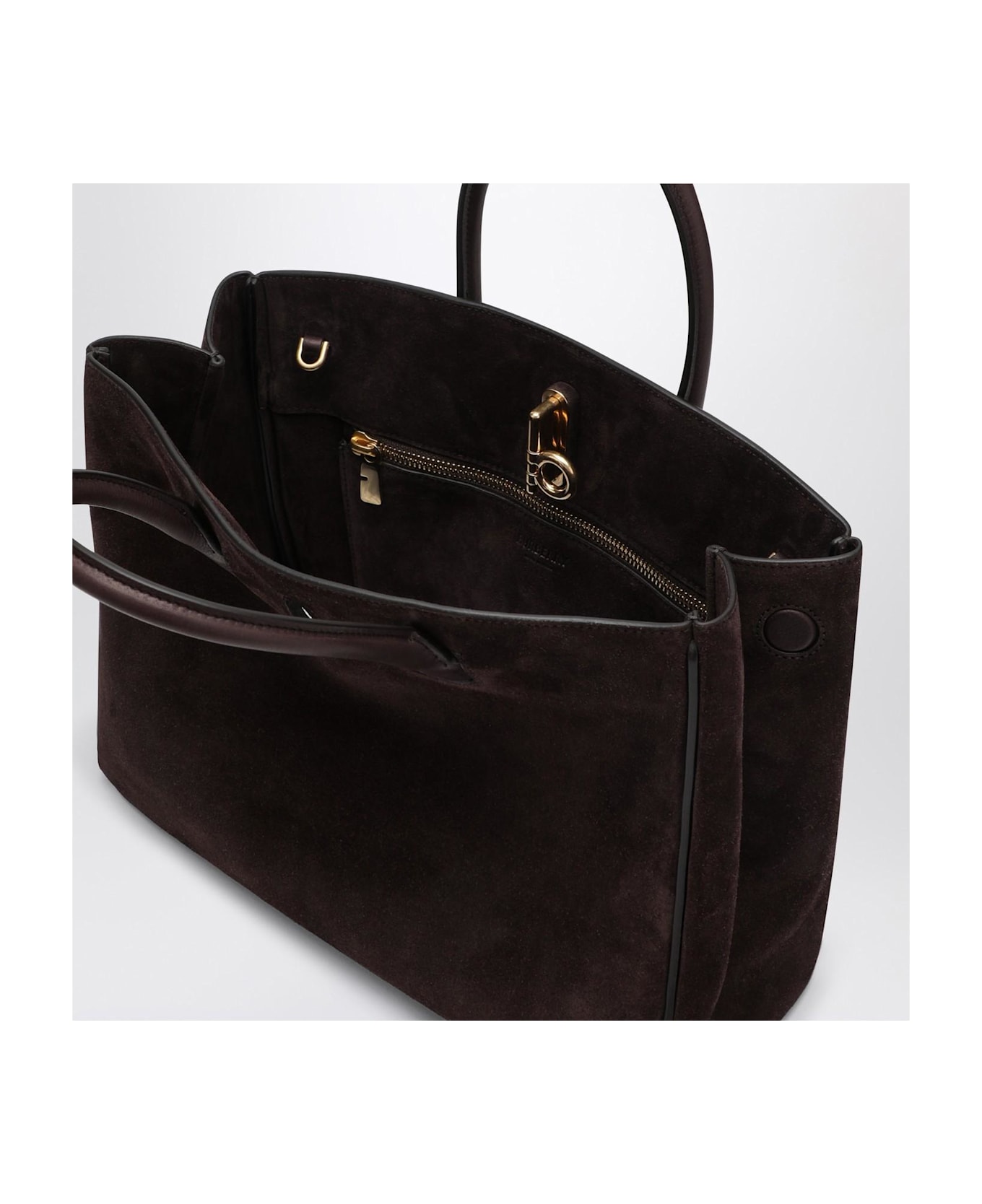 Burberry Rocking Horse Medium Brown Suede Tote - BROWN