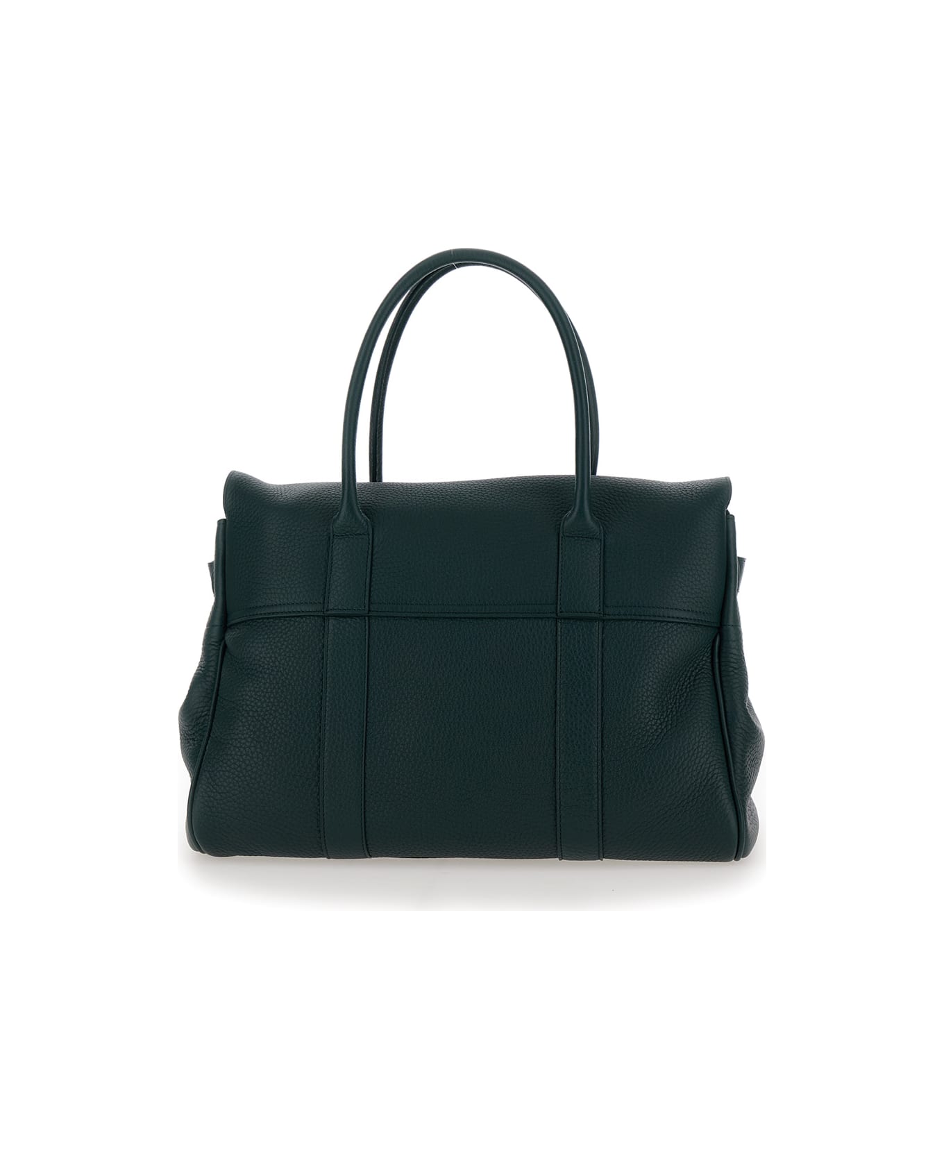 Mulberry 'bayswater' Green Handbag With Postman's Lock In Hammered Leather Woman - Green トートバッグ