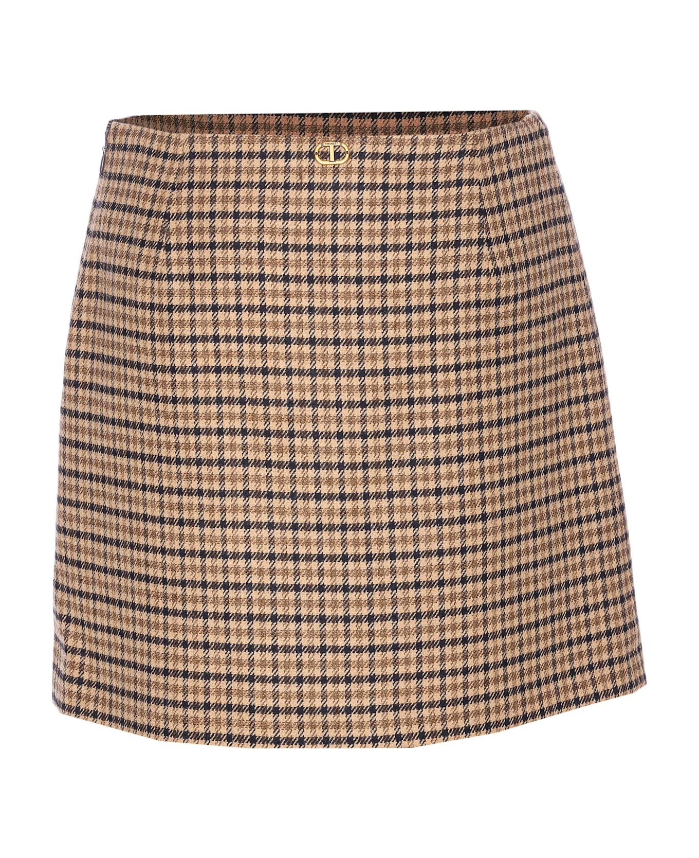 TwinSet Check Motif Skirt - MultiColour