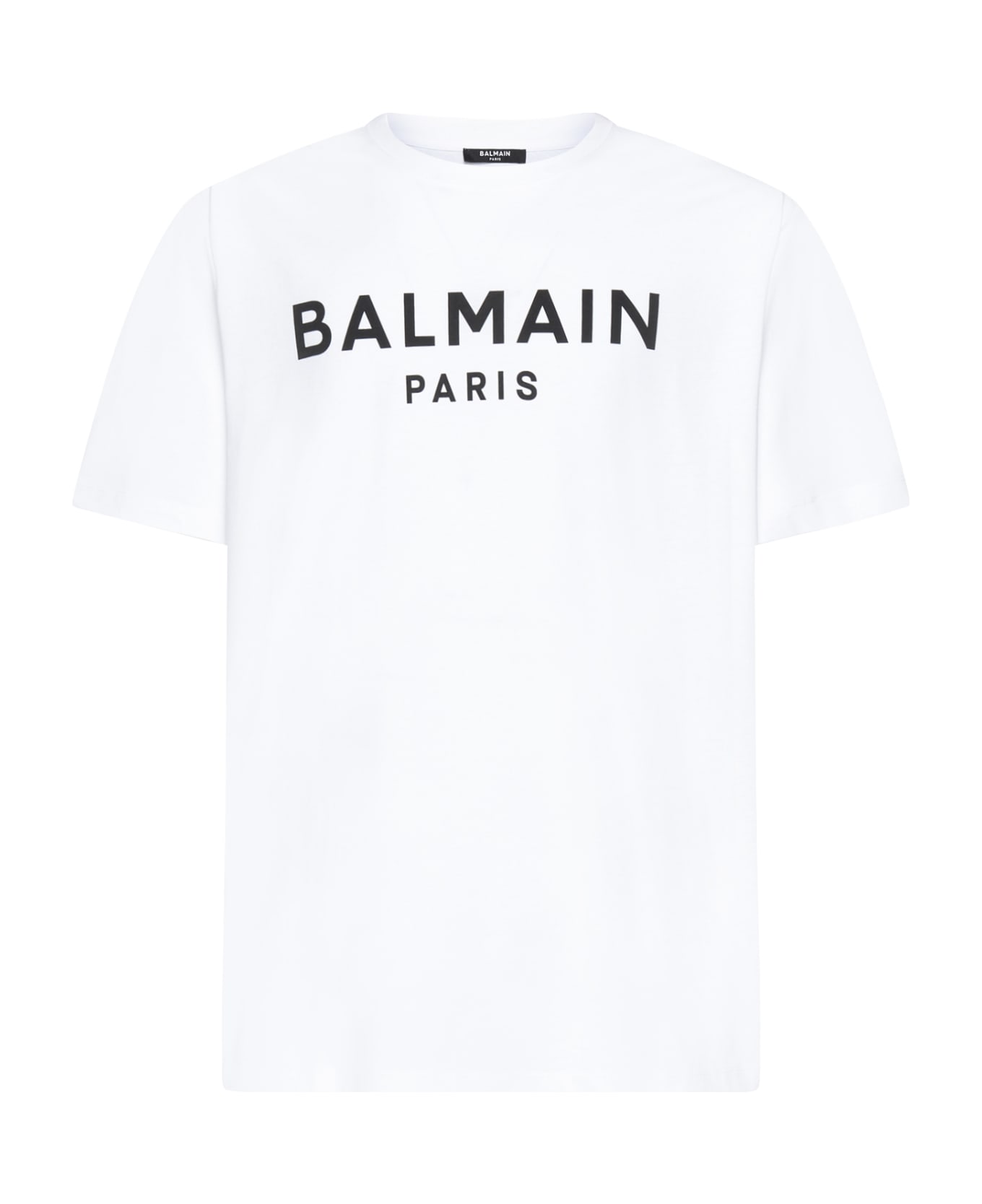 Balmain Logo Print T-shirt - Gab Blanc Noir