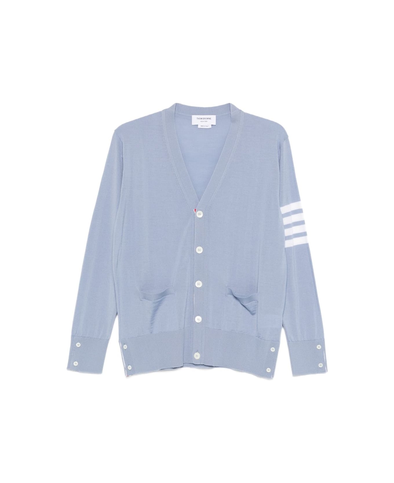 Thom Browne Wool Cardigan - Clear Blue