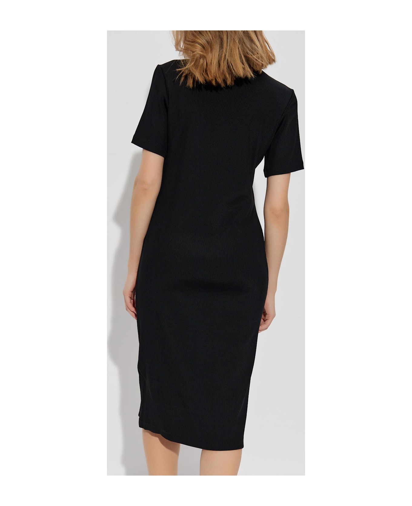 Moncler Dress With Logo Patch - Black