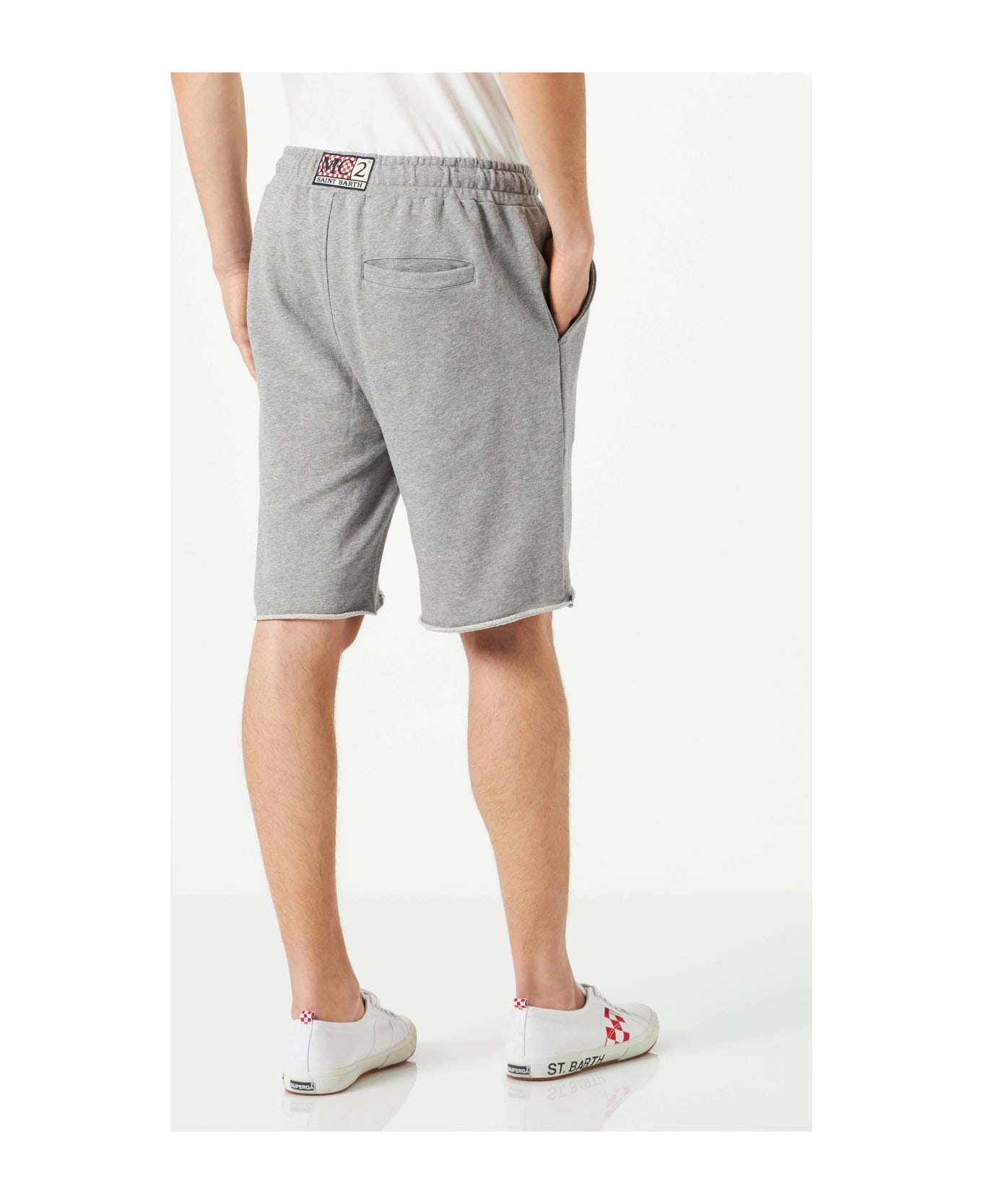 MC2 Saint Barth Man Cotton Grey Bermuda - unknown