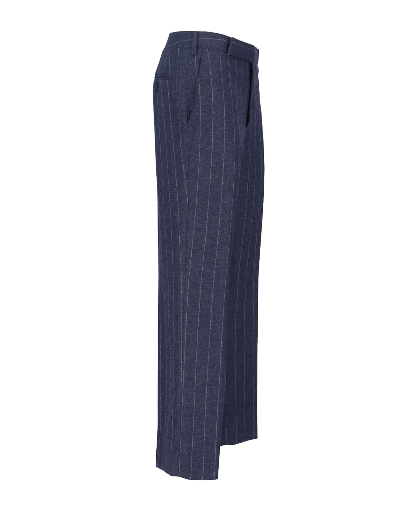 Lardini Virgin Wool And Cashmere Pants - Blue