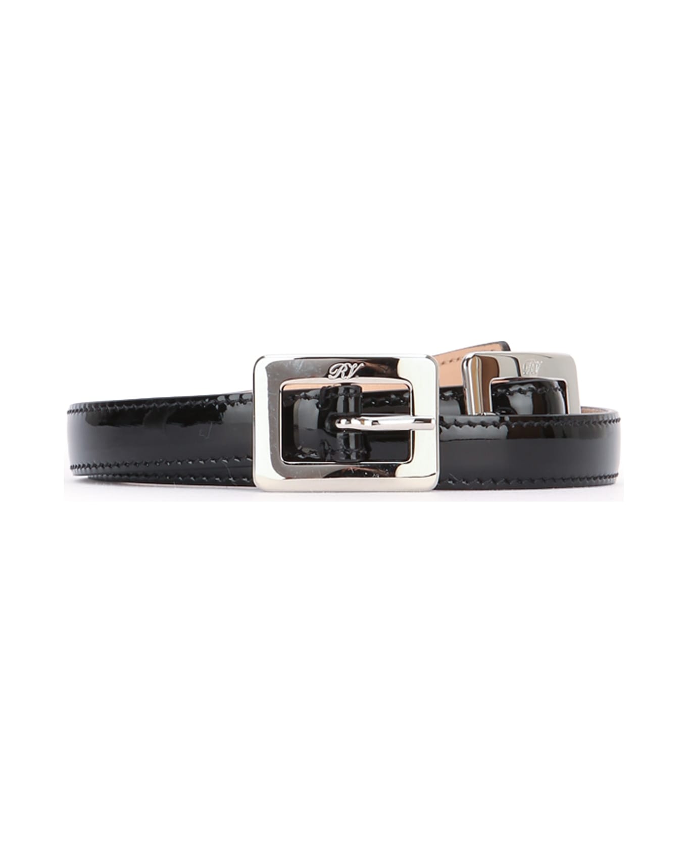 Roger Vivier Belle Vivier Double Buck. Belt P.15 - NERO