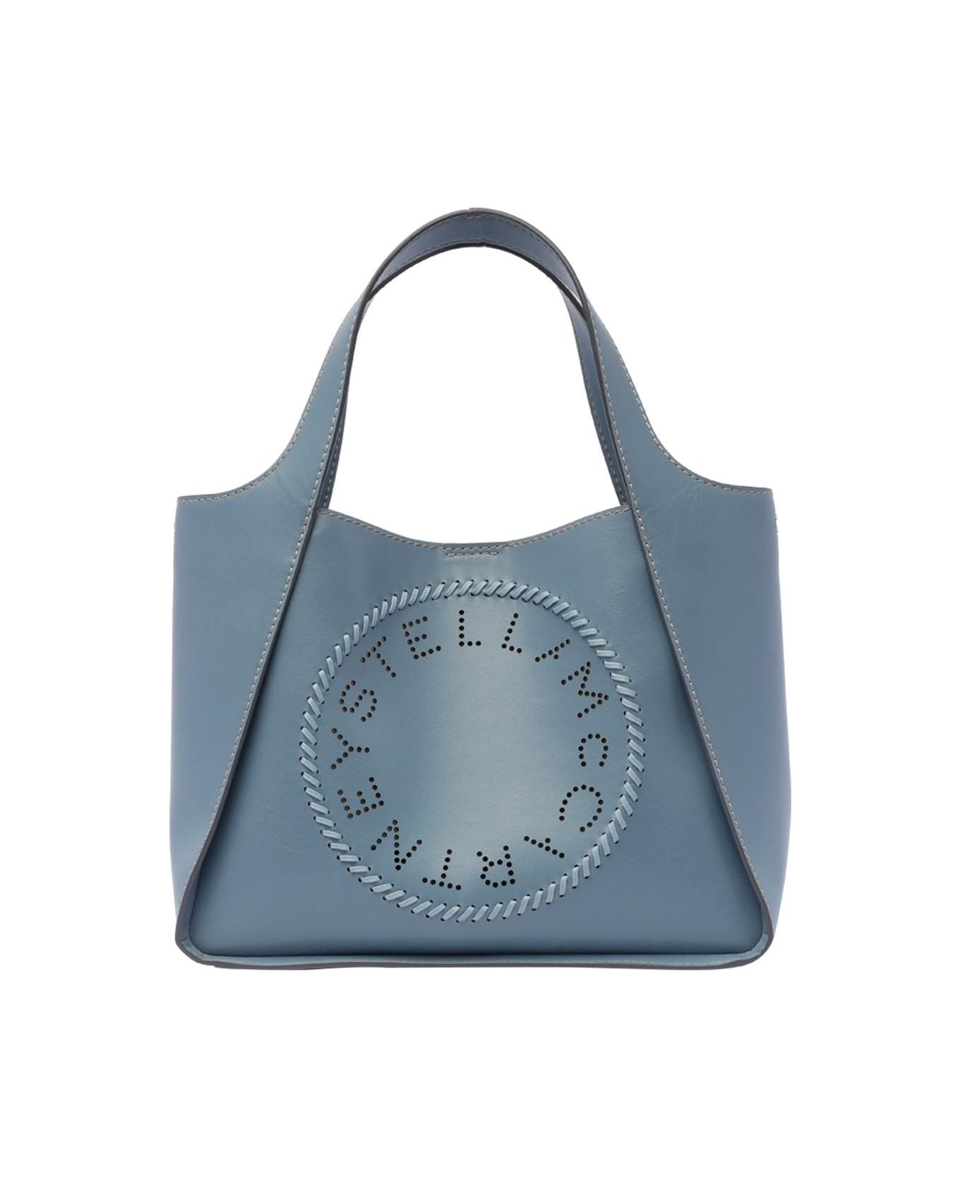 Stella McCartney Logo Perforated Top Handle Bag - Blue