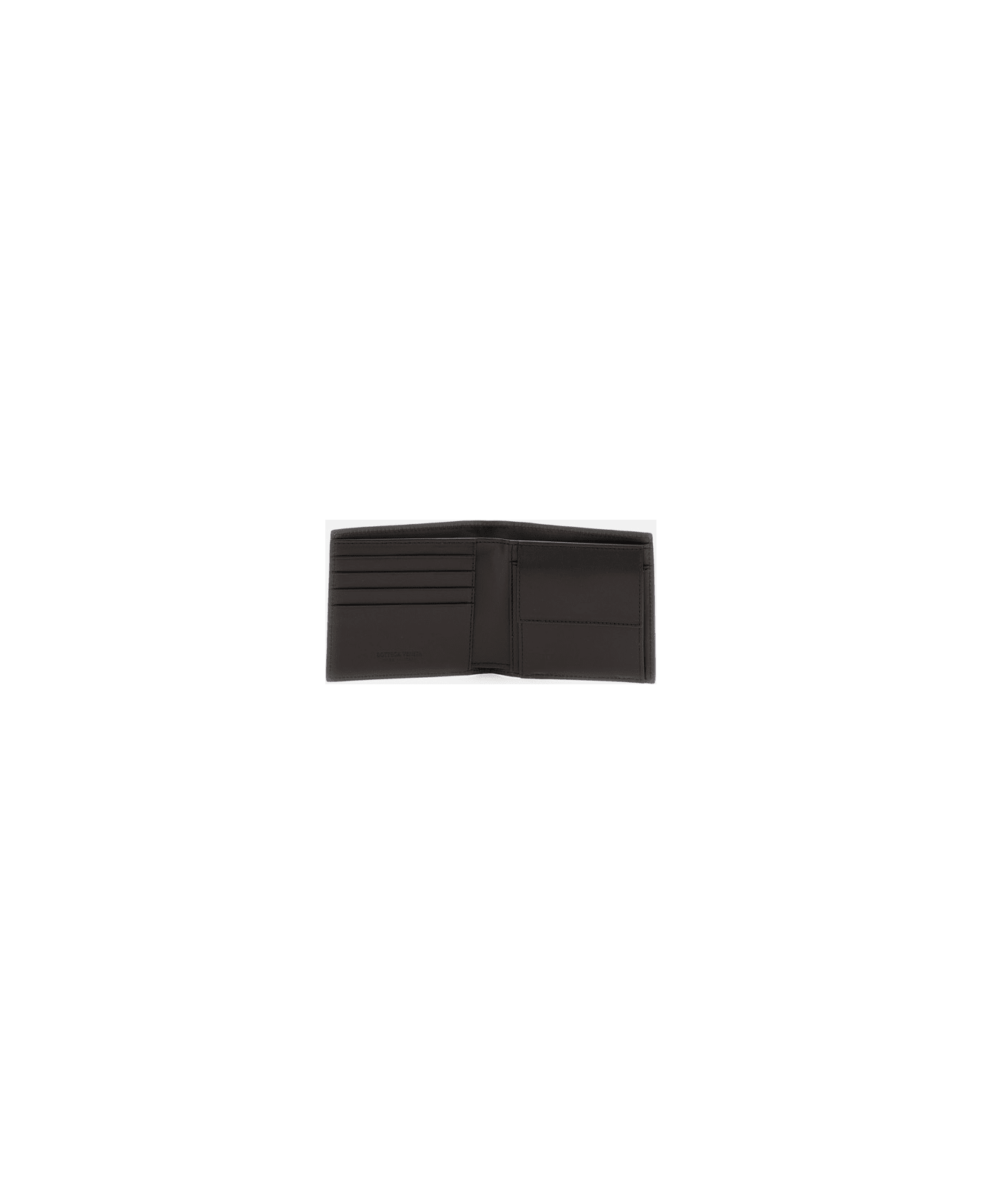 Bottega Veneta Leather Wallet Intrecciato Motif - Brown