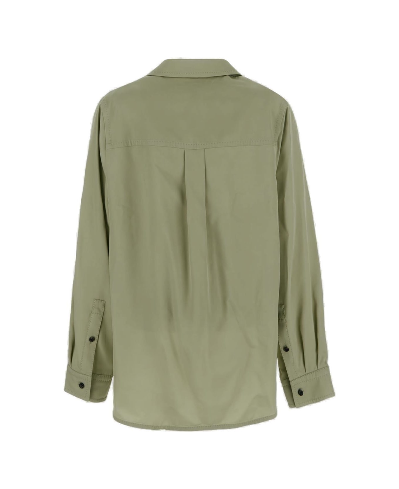 Bottega Veneta Oversized Shirt With Maxi Collar In Fluid Viscose - Grey