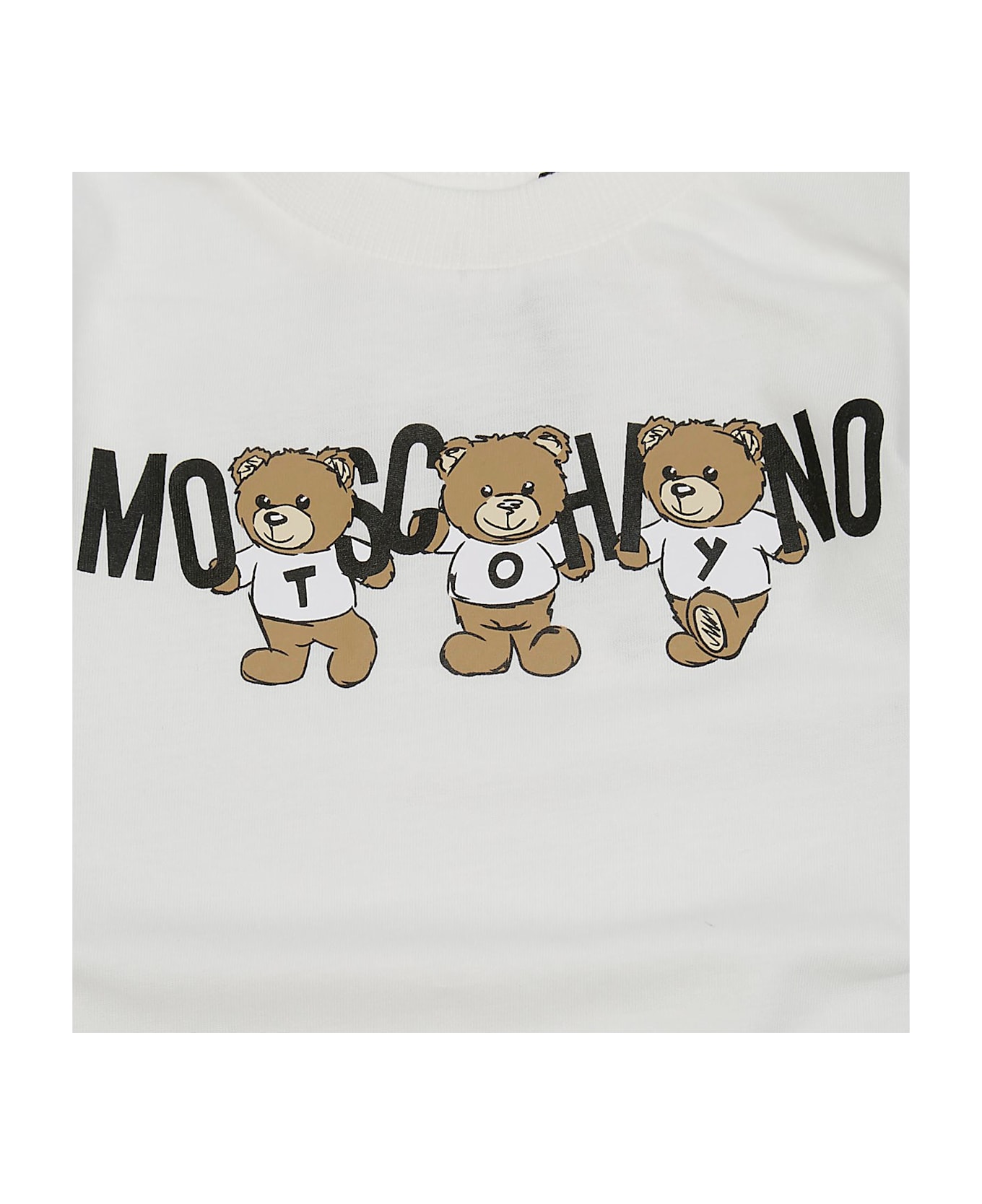 Moschino Logo Printed Crewneck T-shirt - Bianco