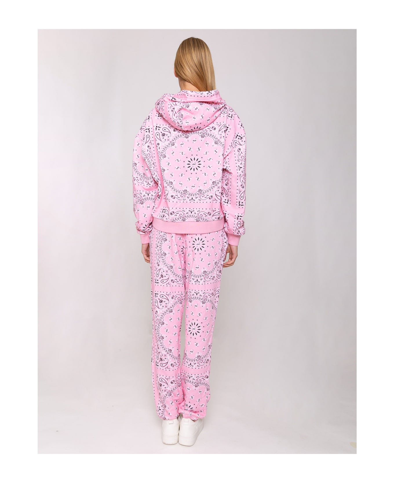 MC2 Saint Barth Cotton Bandanna Joggers With Saint Barth Embroidery - PINK