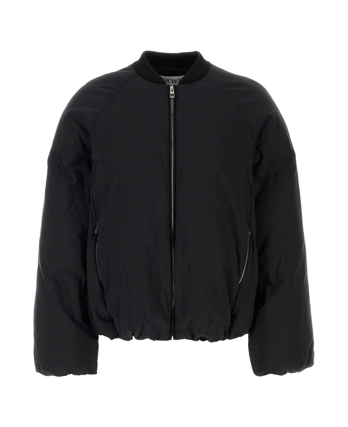 Loewe Black Cotton Blend Padded Jacket - BLACK