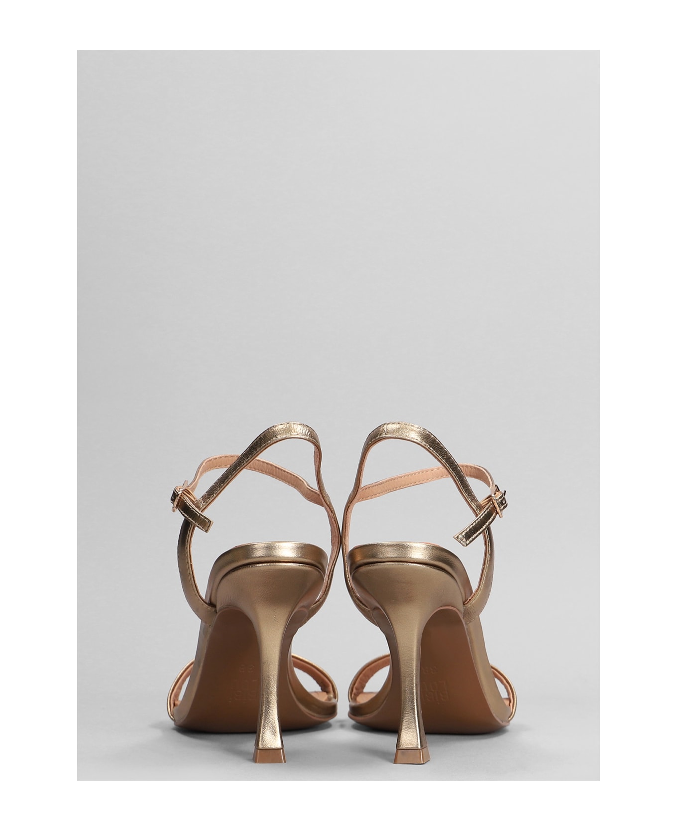 Bibi Lou Lotus 85 Sandals In Gold Leather - gold