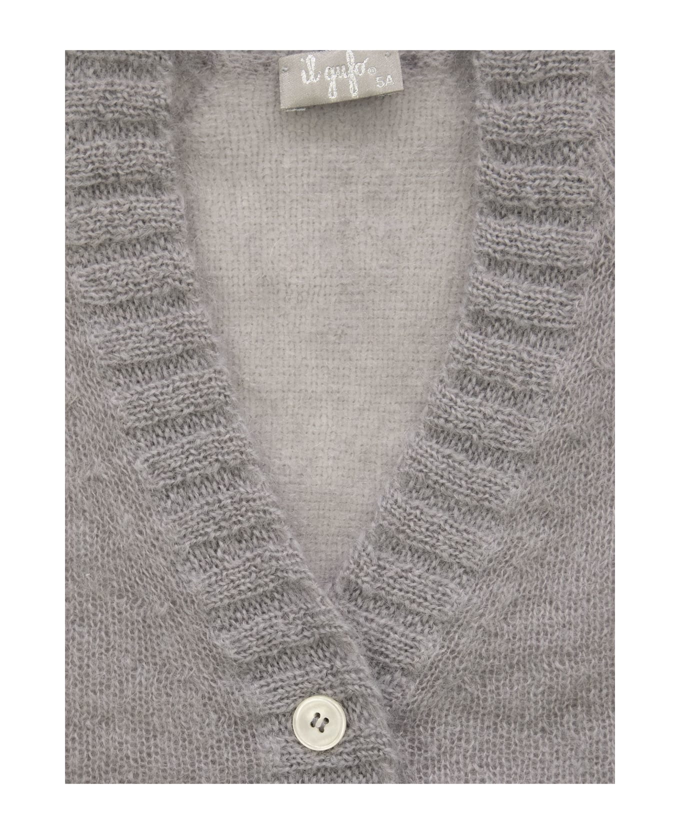 Il Gufo Mohair And Wool Blend Cardigan - Grey ニットウェア＆スウェットシャツ