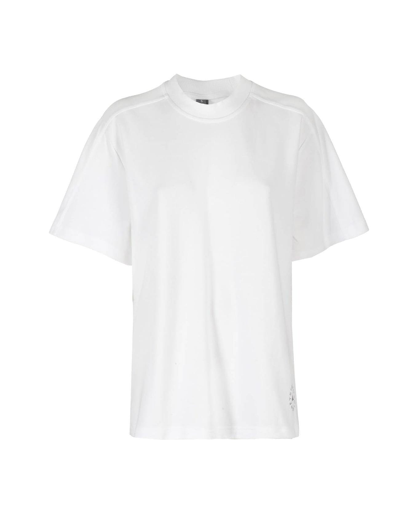 Adidas by Stella McCartney Logo Printed Crewneck T-shirt - WHITE