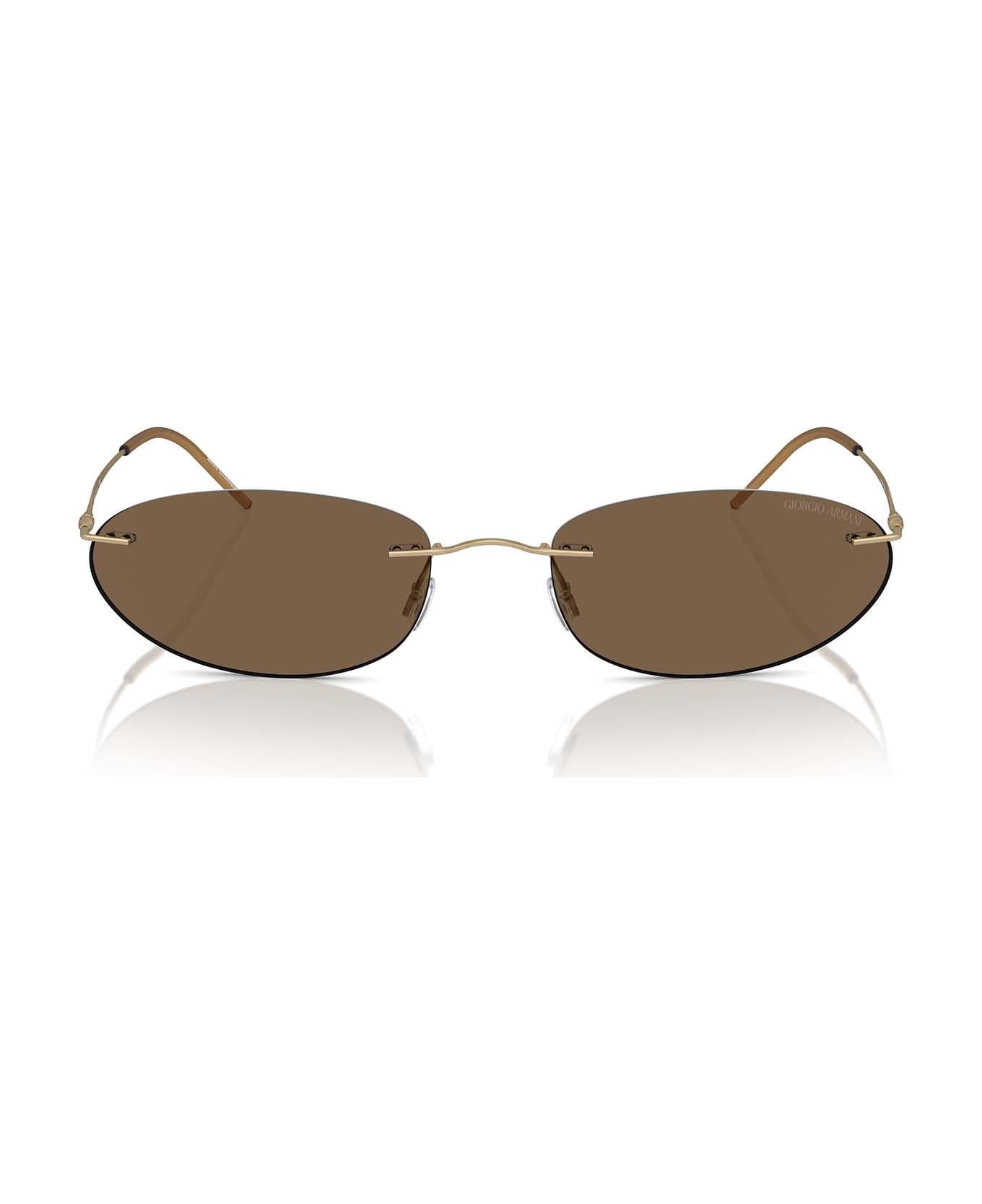 Giorgio Armani Ar1508m Matte Pale Gold Sunglasses - Matte Pale Gold サングラス