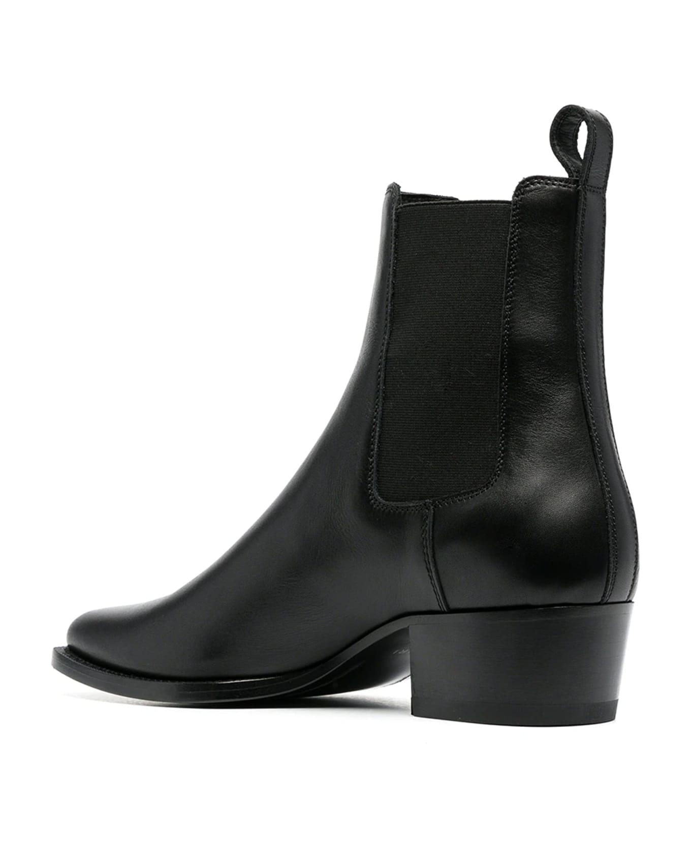 AMIRI Leather Ankle Boots - Black