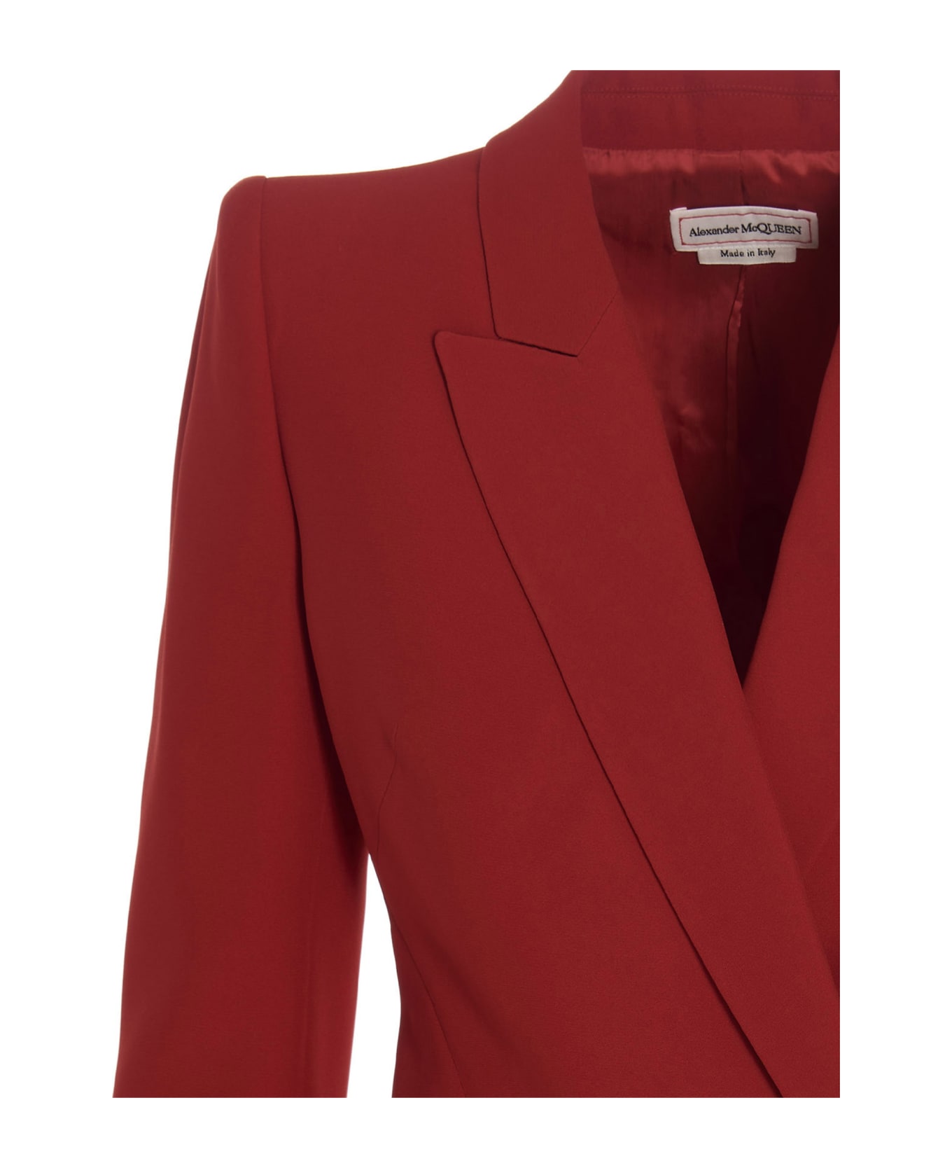 Alexander McQueen Asymmetrical Blazer Jacket - Red