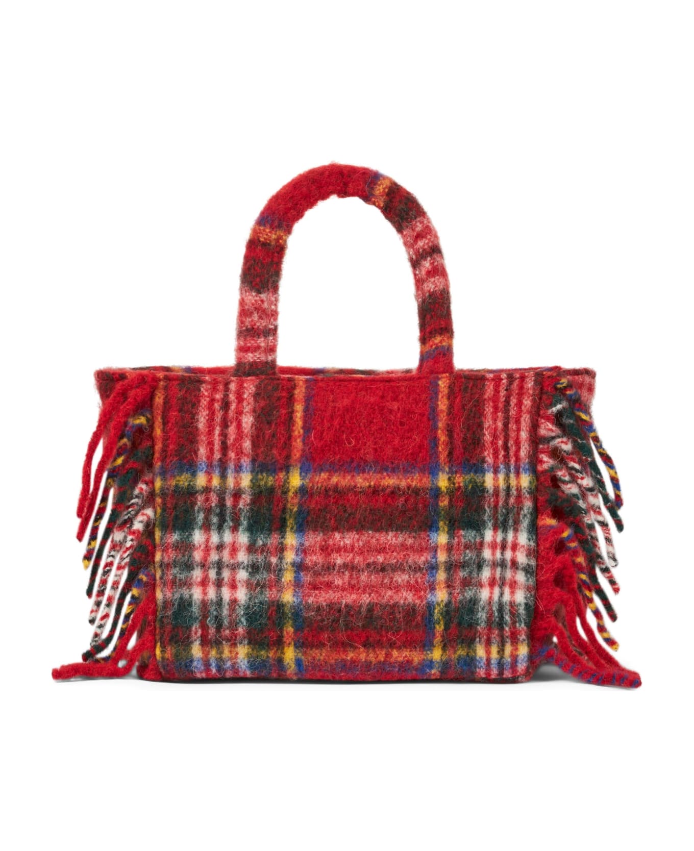 MC2 Saint Barth Colette Blanket Handbag With Tartan Print - RED トートバッグ