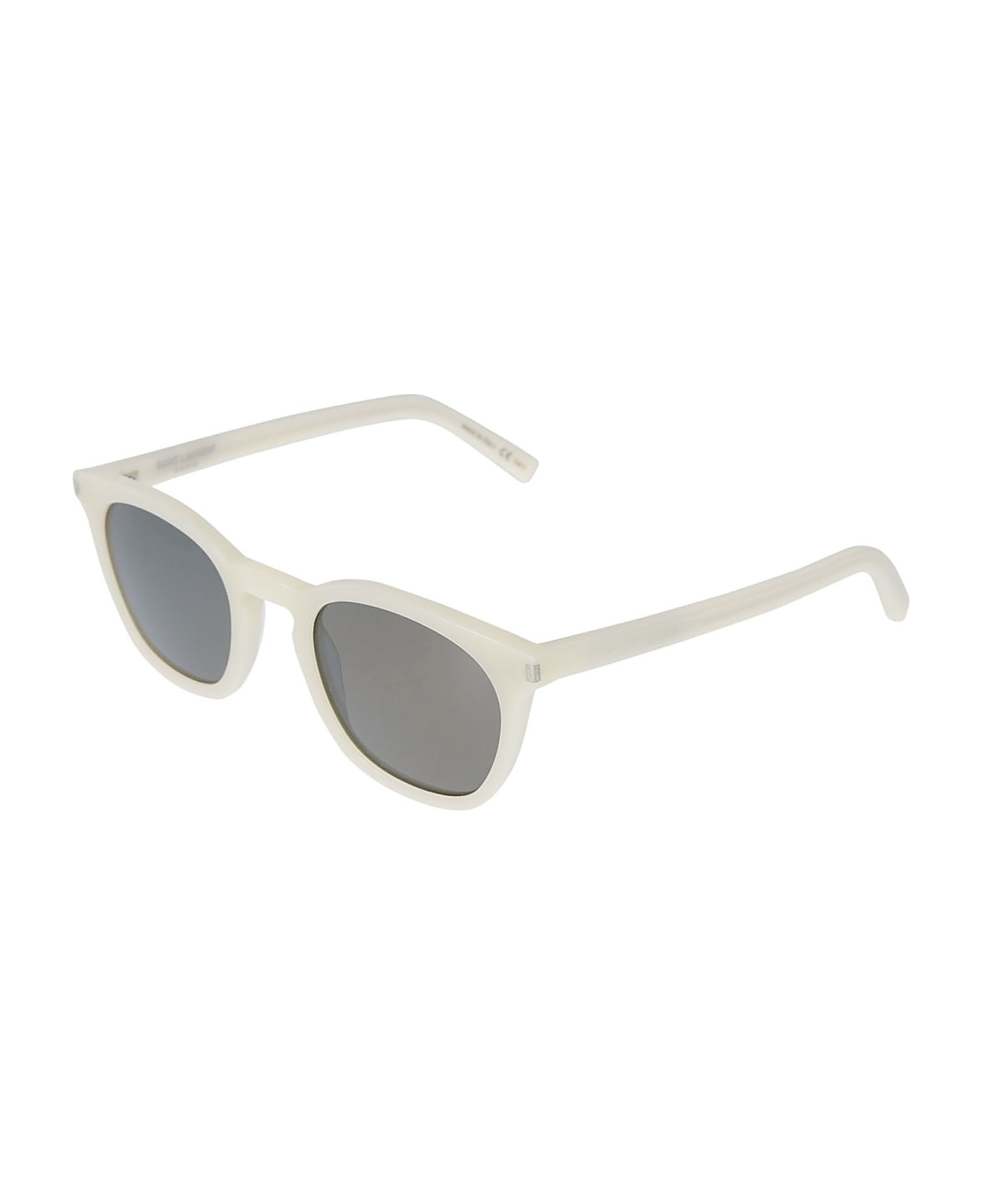 Saint Laurent Eyewear Metal Sunglasses - Ivory/Grey