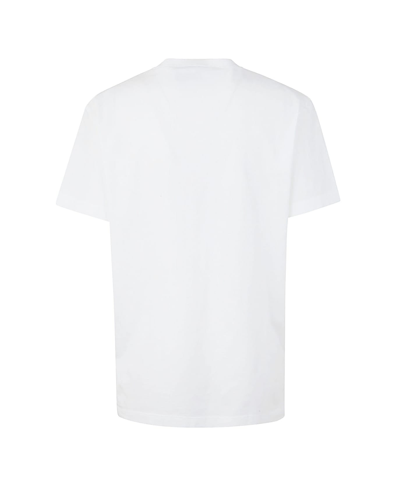 Dsquared2 Logo Plaque V-neck T-shirt - White