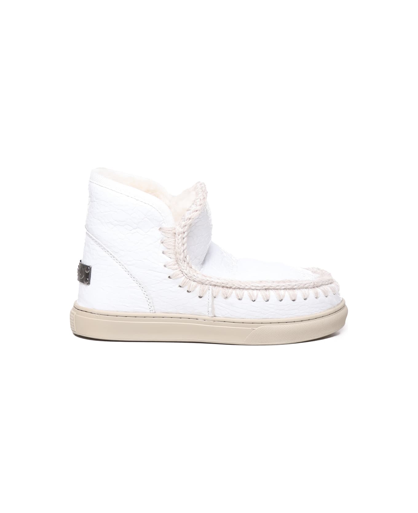 Mou Eskimo Sneakers In Sheepskin - White ブーツ