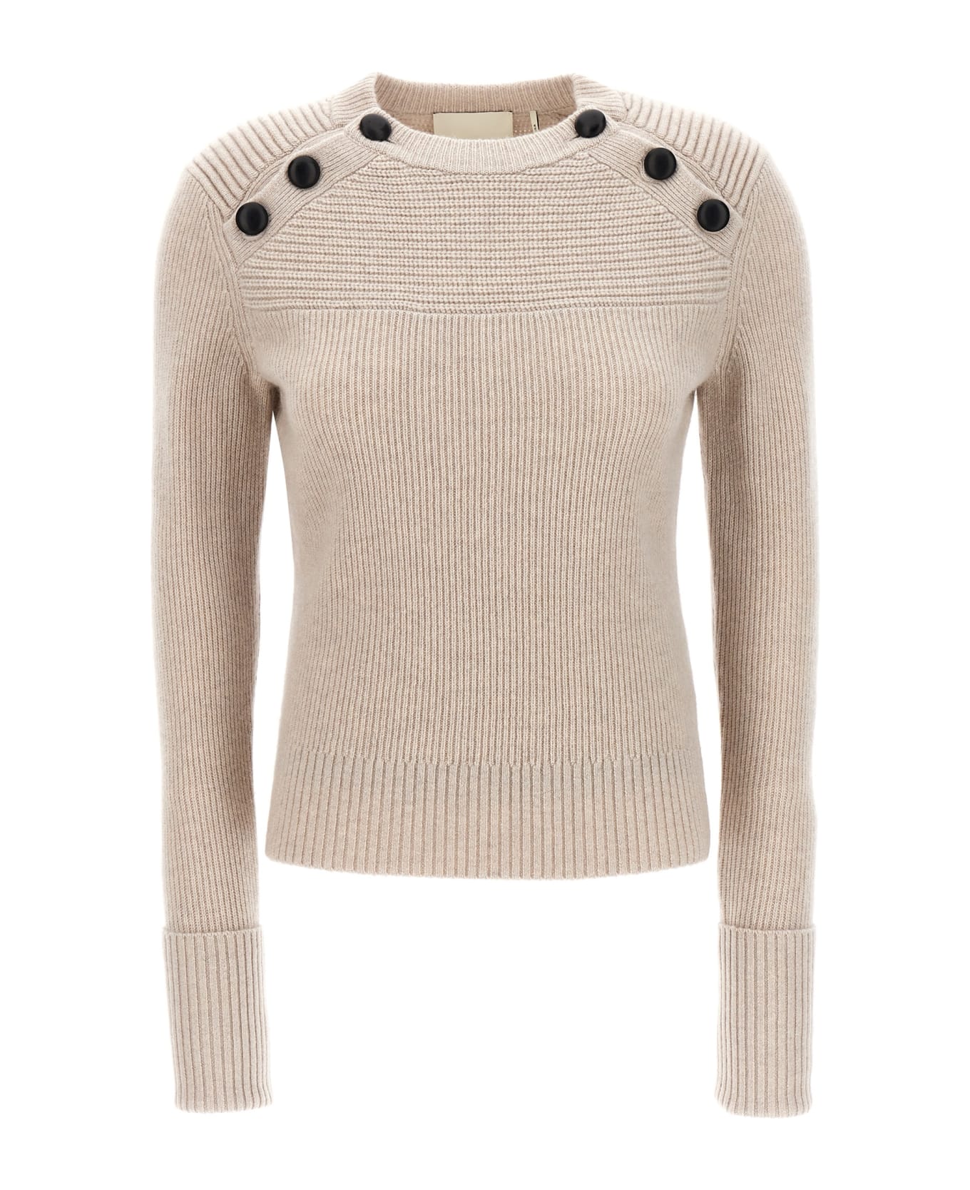 Isabel Marant Koyle Buttoned Knit Sweater - BIEGE