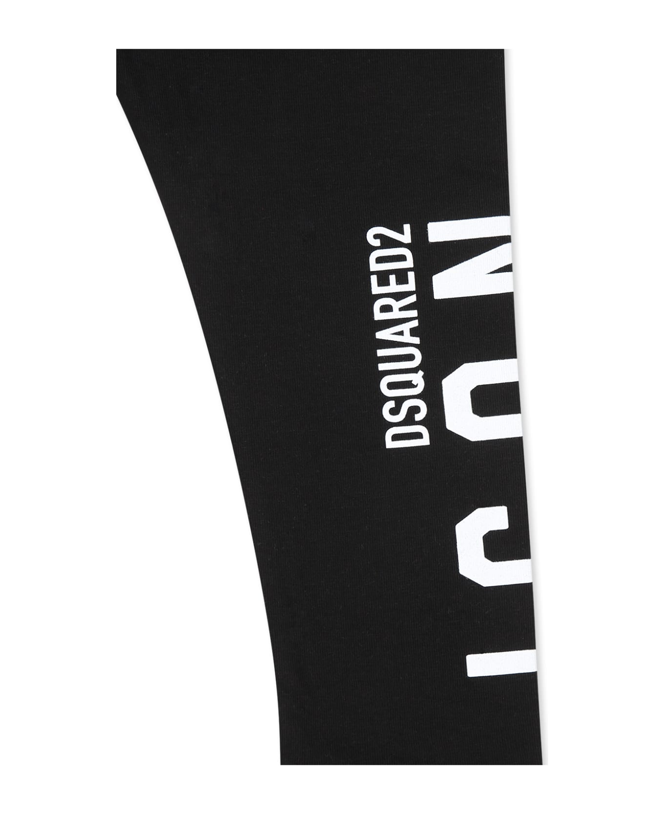 Dsquared2 Black Leggings For Baby Girl With Logo - Black