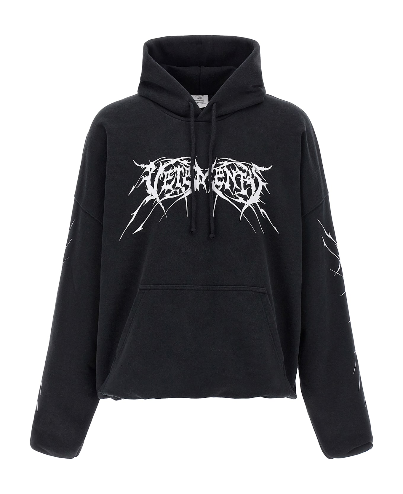 VETEMENTS 'black Death Metal' Hoodie - White/Black