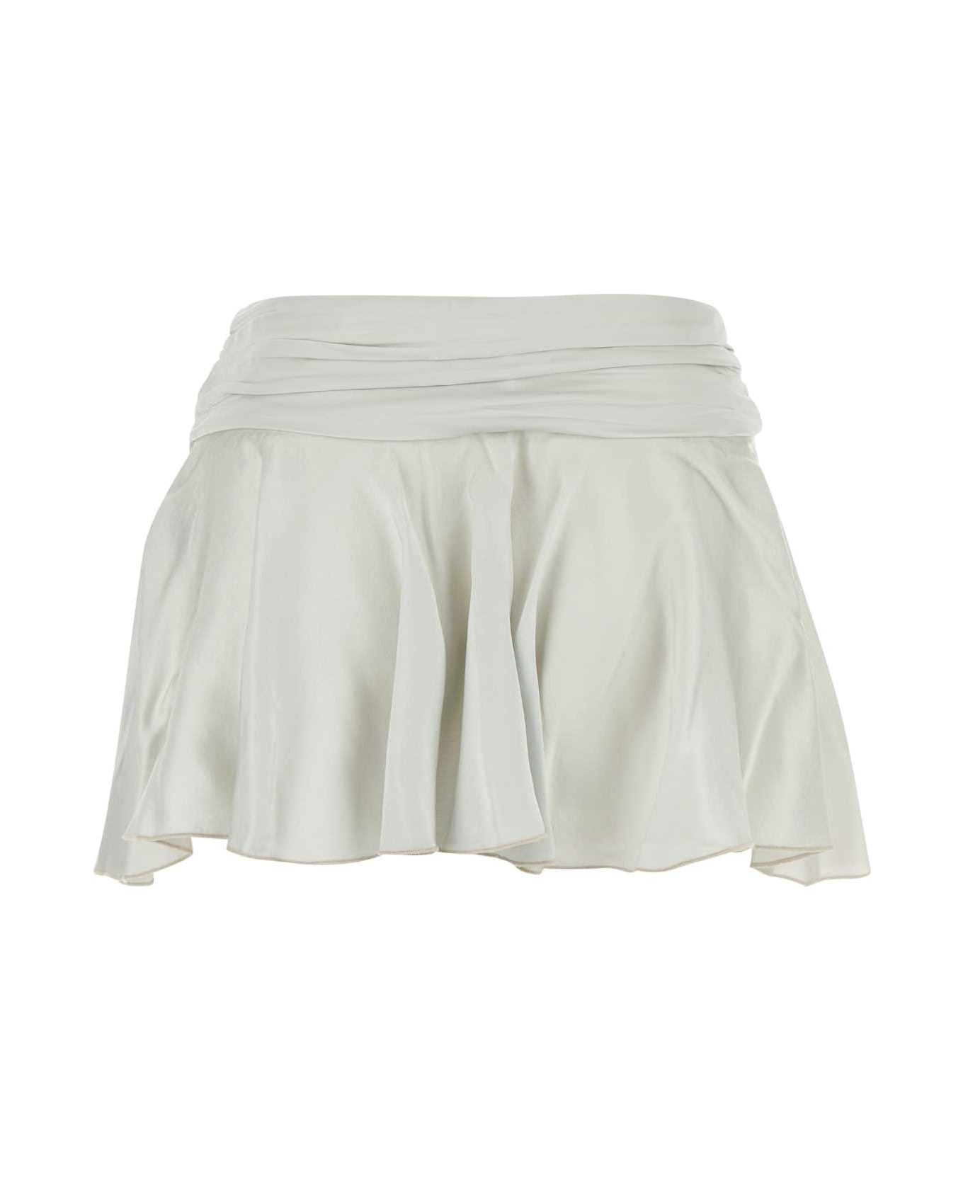 Gimaguas Light Grey Satin Marta Mini Skirt - GREY