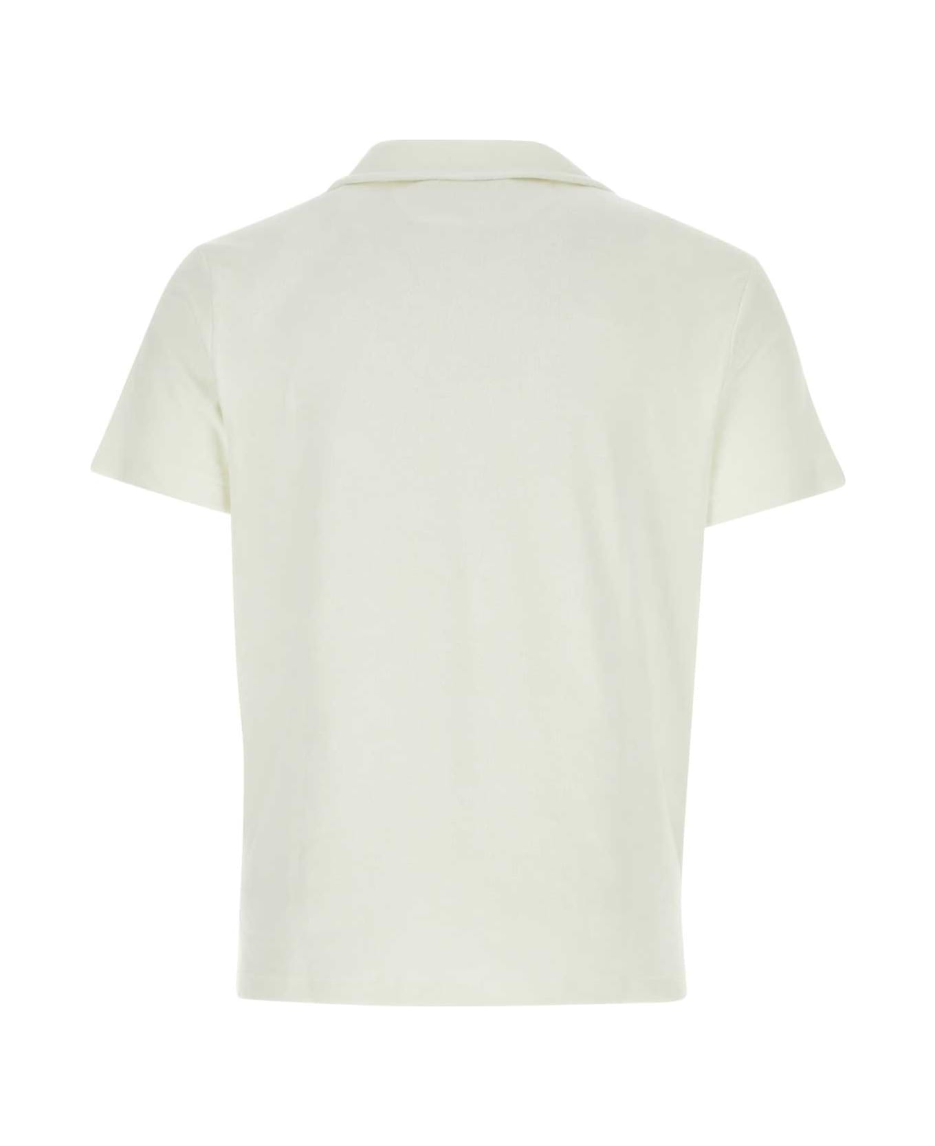 Polo Ralph Lauren White Terry Polo Shirt - White