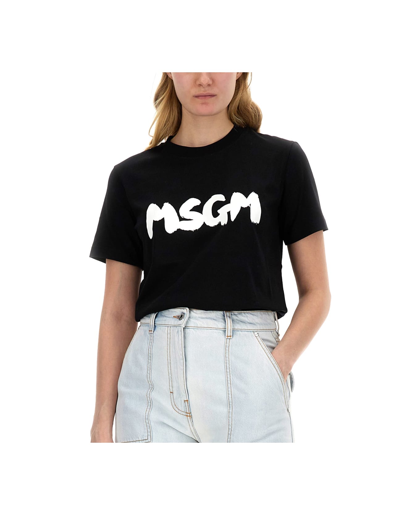 MSGM T-shirt With Logo - Black