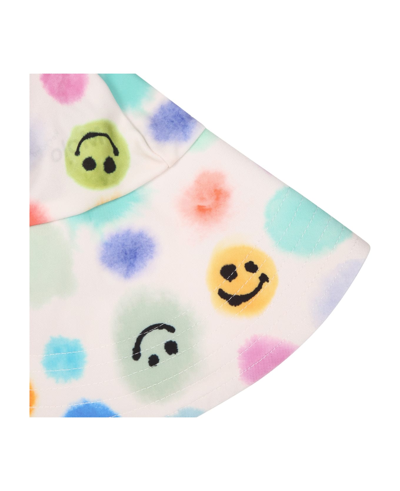 Molo White Cloche For Kids With Smiley - Multicolor