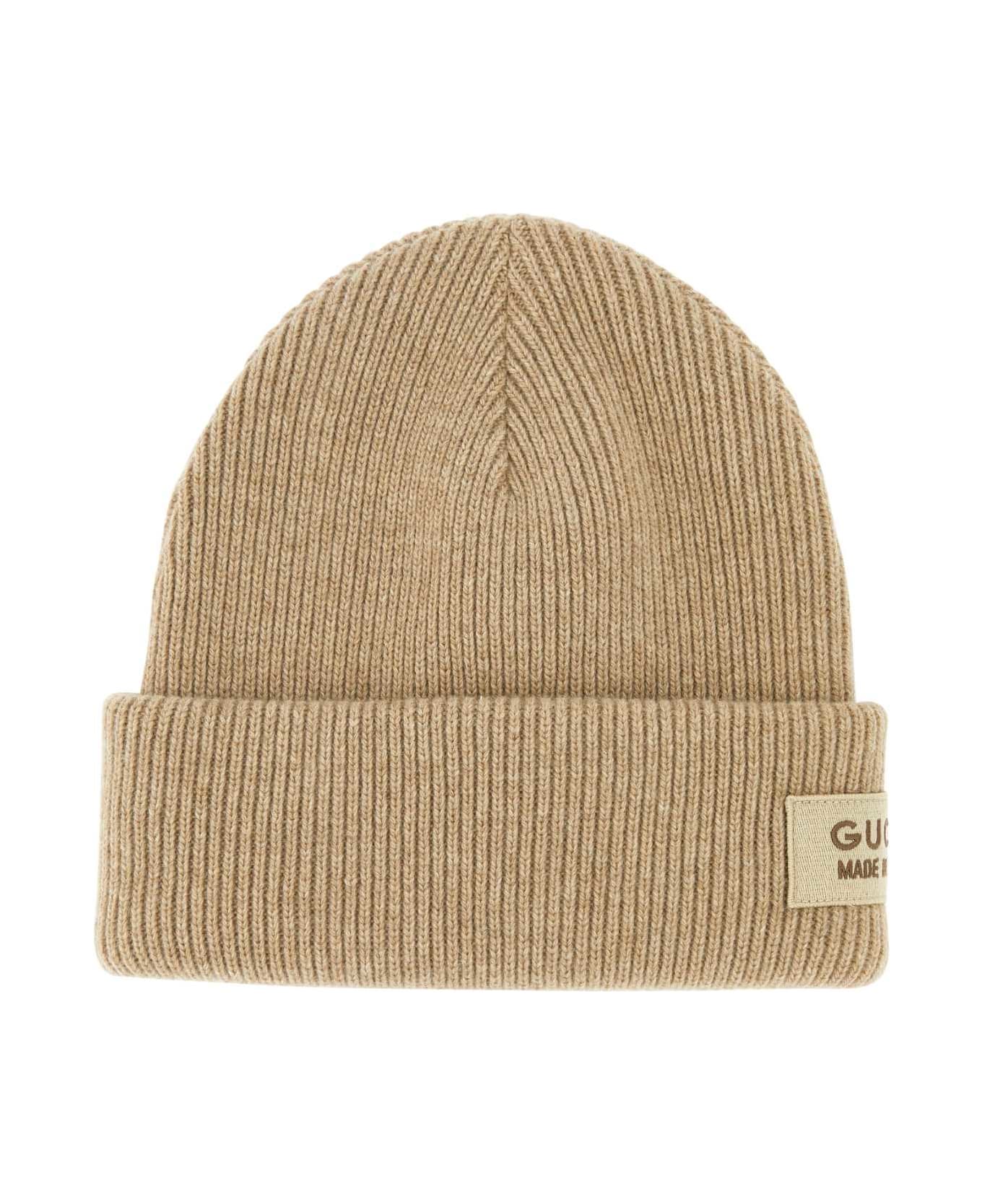 Gucci Beige Wool Beanie Hat - 9700