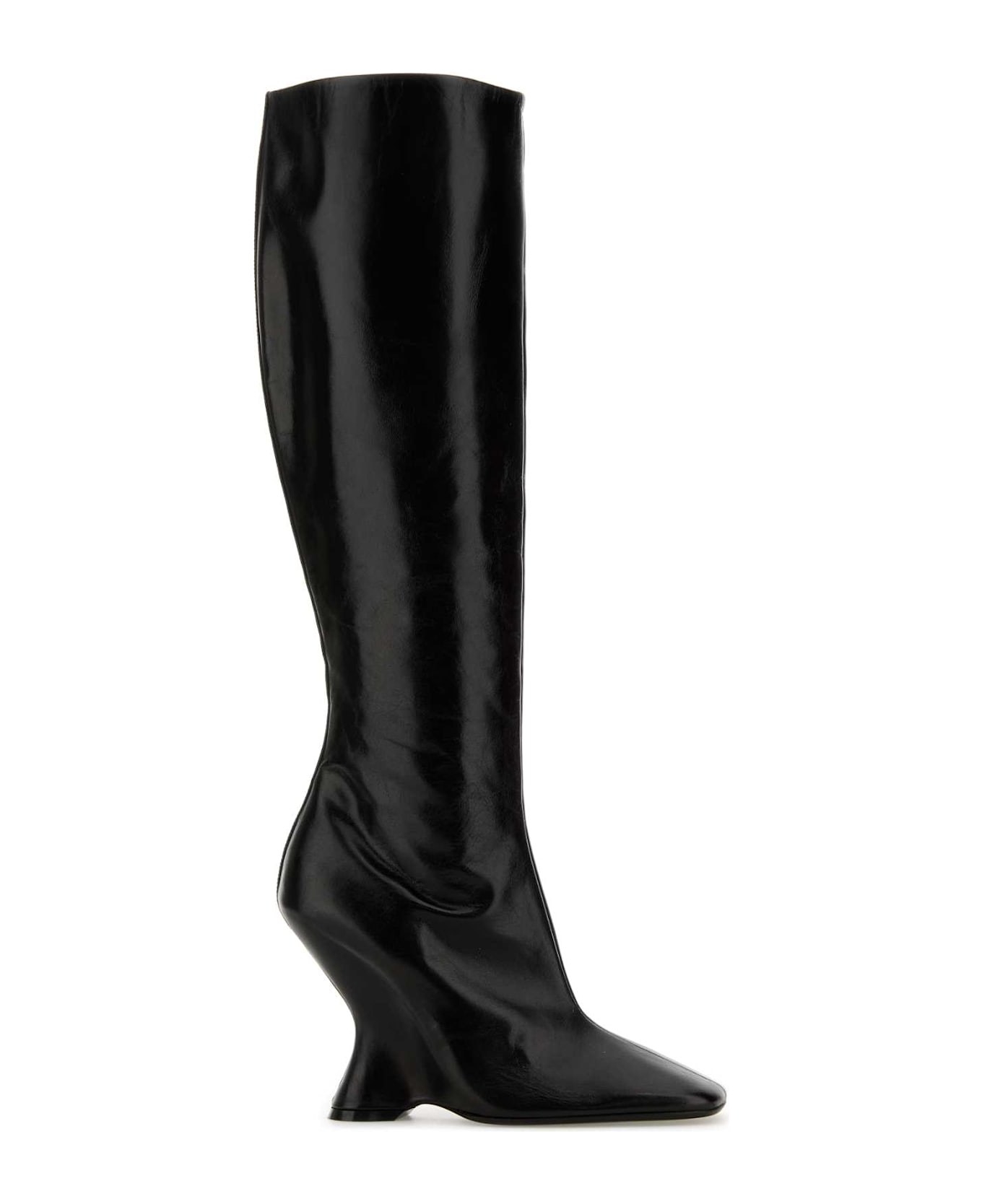 Dries Van Noten Black Leather Boots - Black