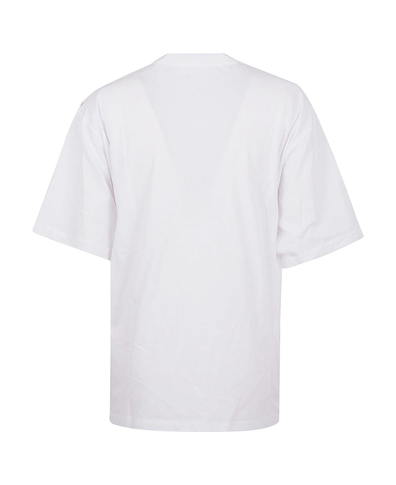 SportMax Cerwneck Short-sleeved T-shirt - POPTICAL WHITE