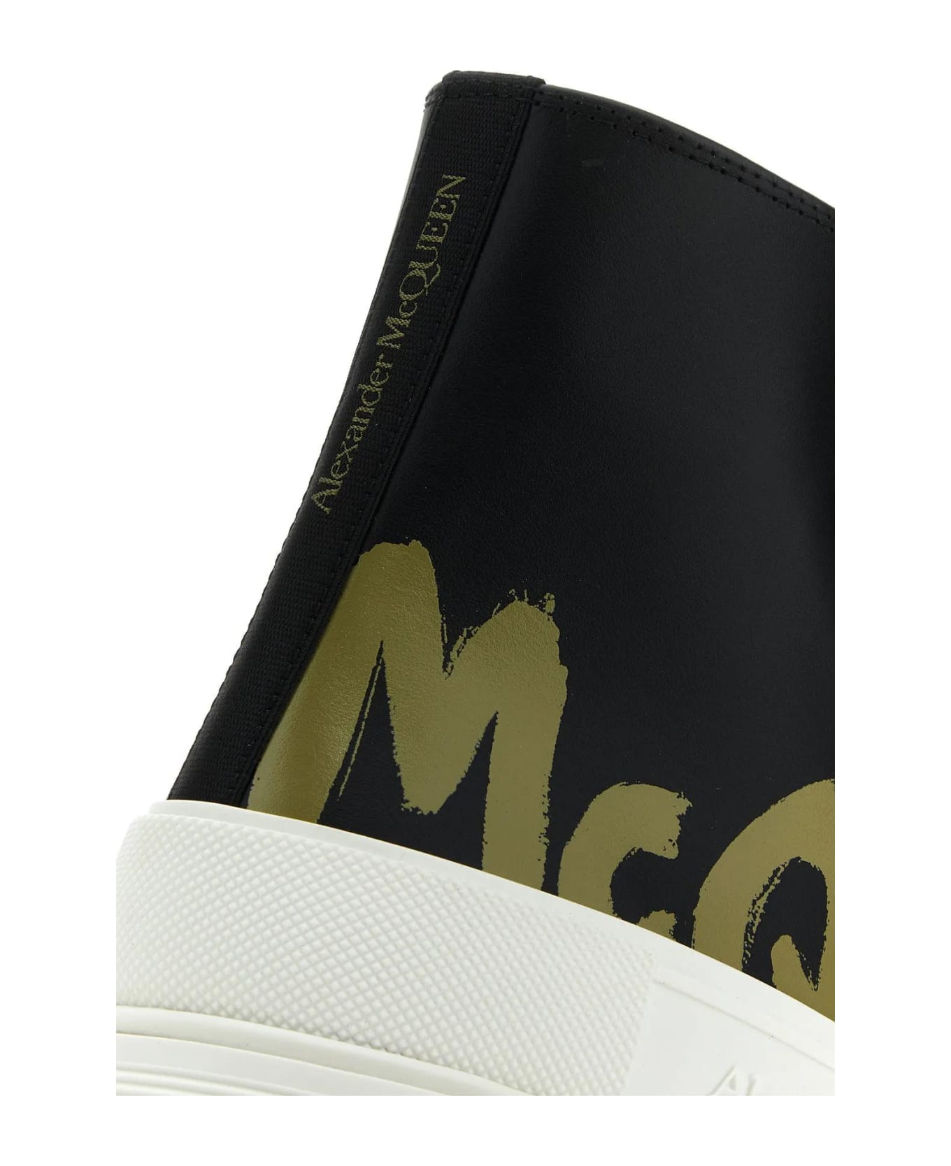 Alexander McQueen Black Leather Tread Slick Sneakers - Black