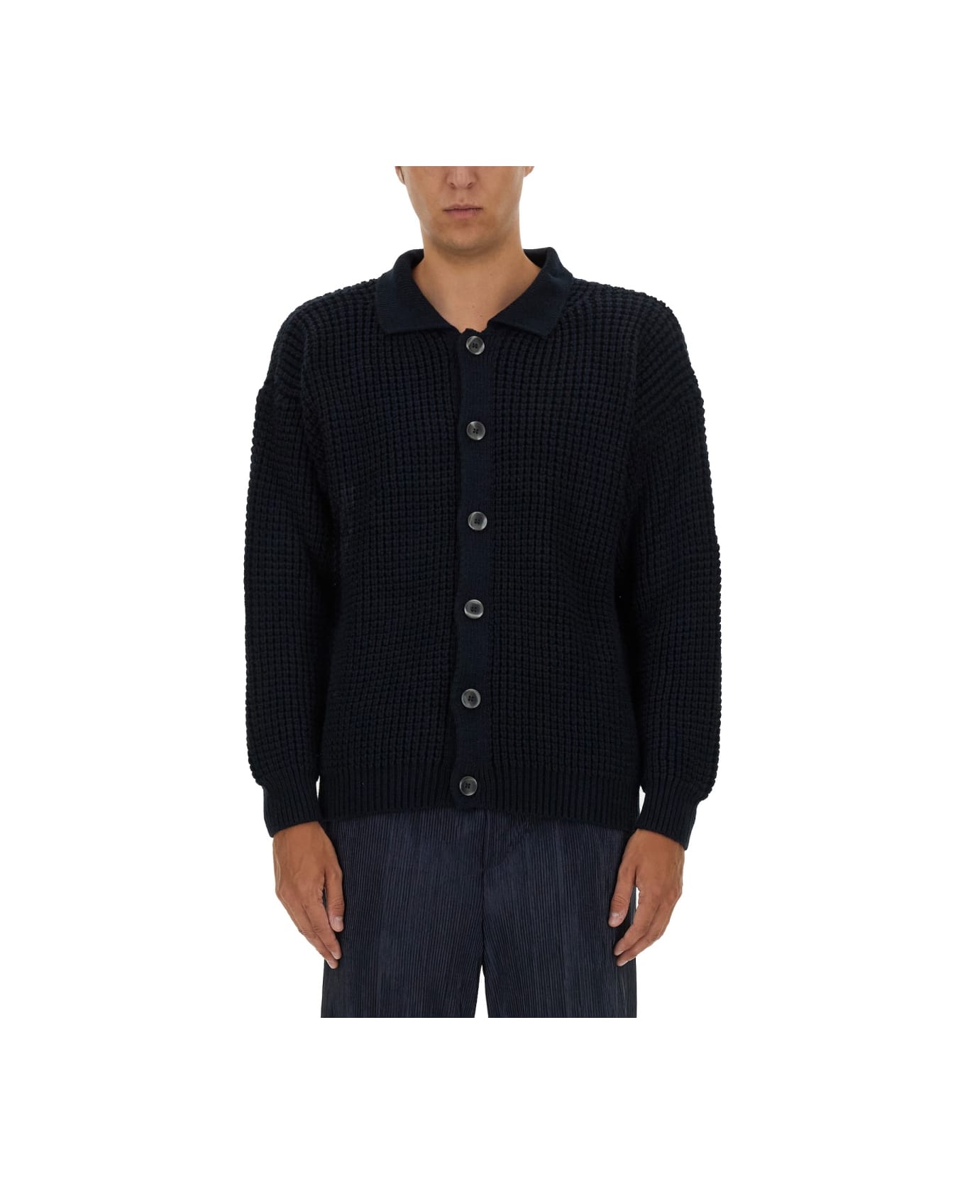 Family First Milano Polo Cardigan - BLUE