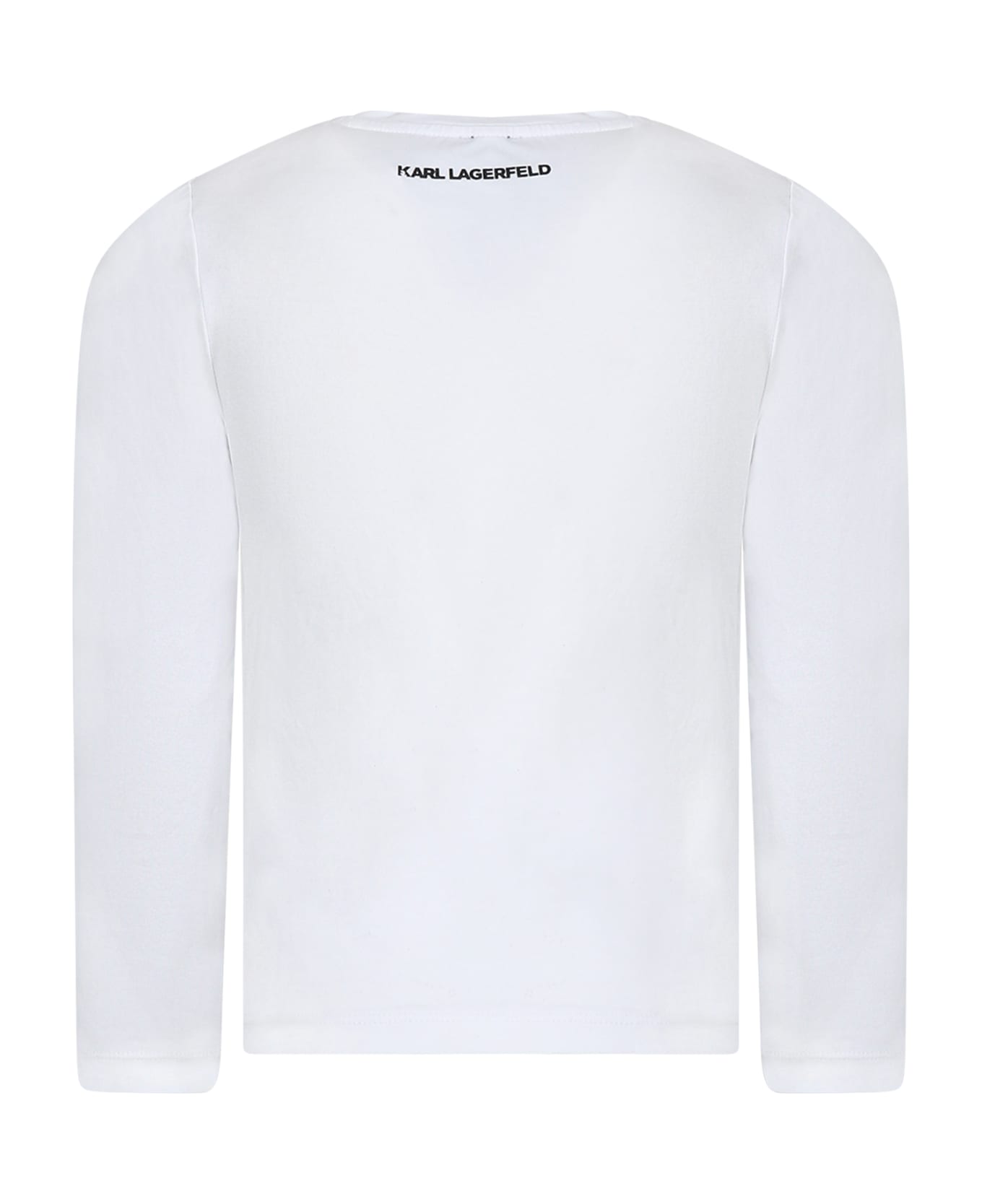 Karl Lagerfeld Kids White T-shirt For Girl - White
