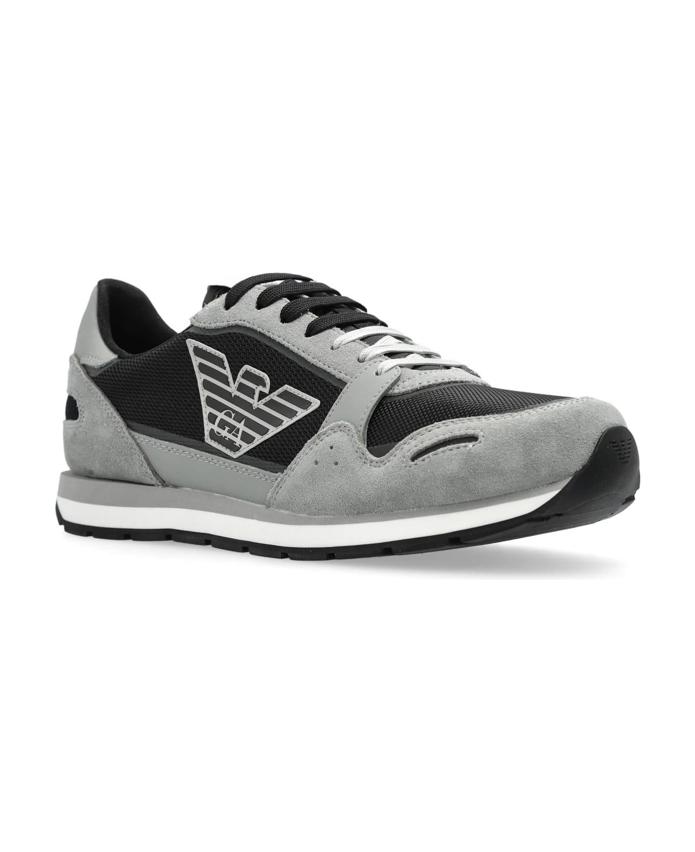 Emporio Armani Sneakers With Logo - Black