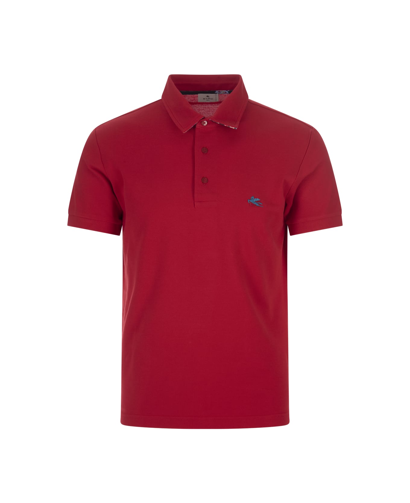 Etro Red Polo Shirt With Embroidered Pegasus - Red ポロシャツ
