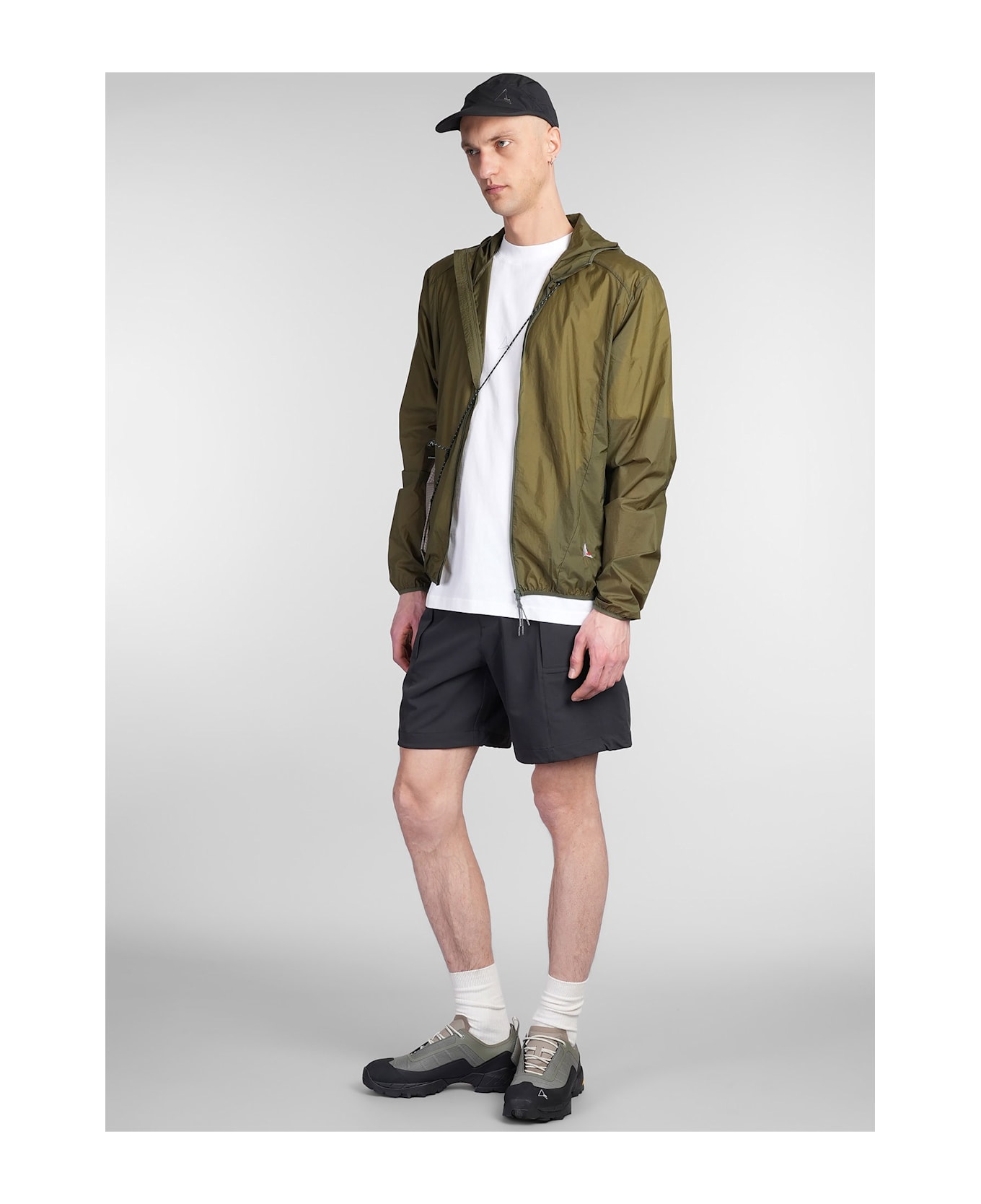 ROA Packable Wind Jacket Casual Jacket In Green Nylon - green