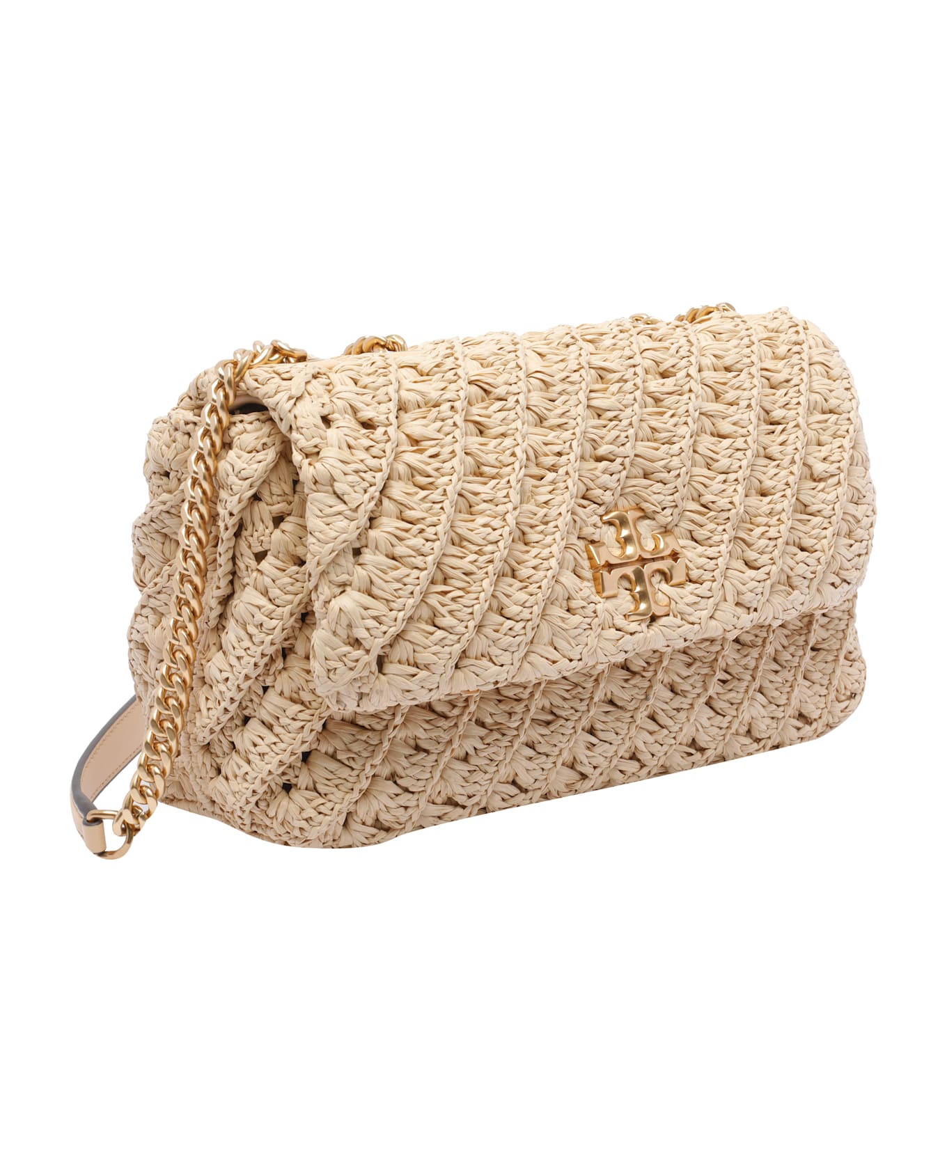 Tory Burch Small Kira Woven Convertible Shoulder Bag - Beige