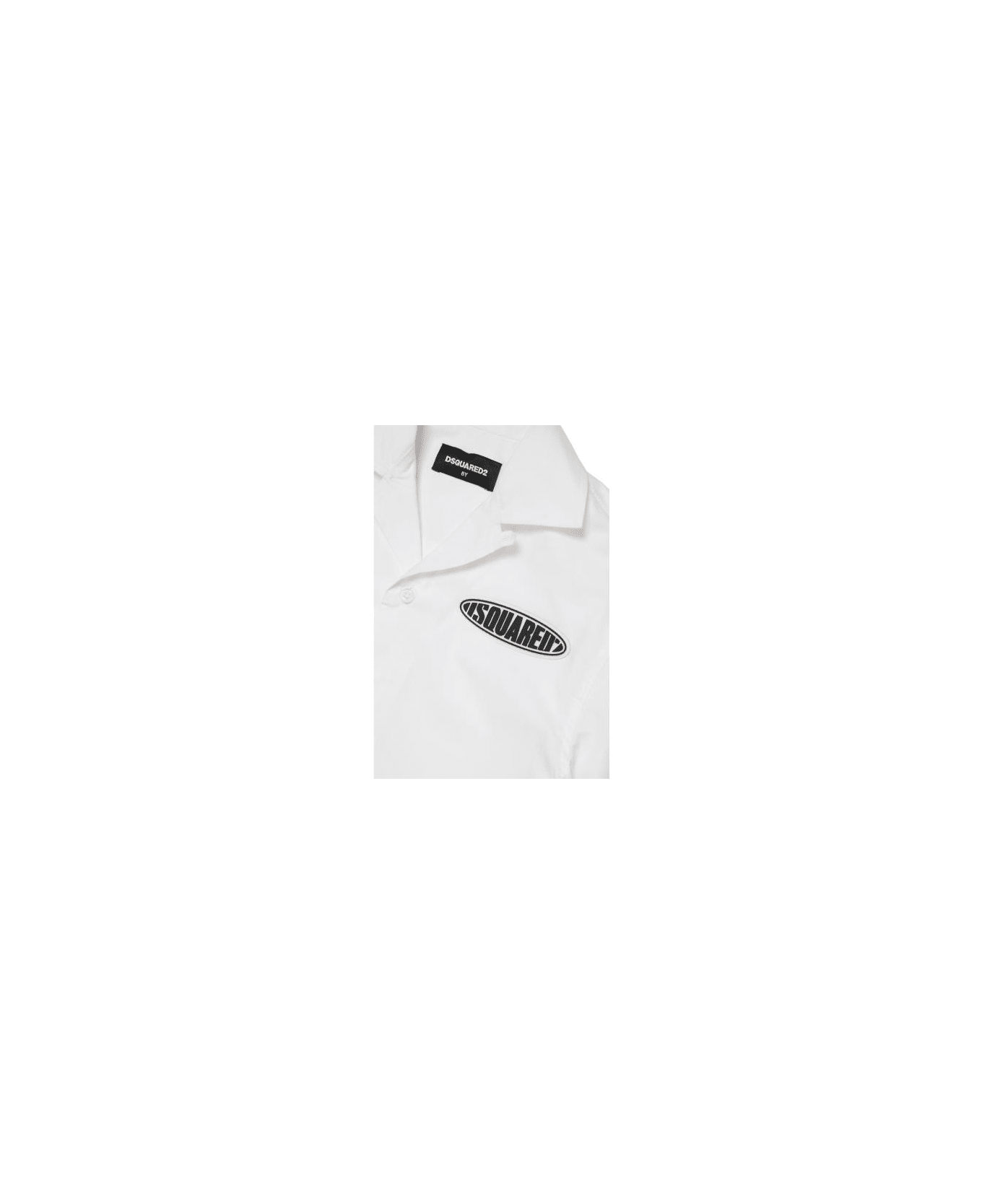 Dsquared2 Camicia Con Logo Gommato - White
