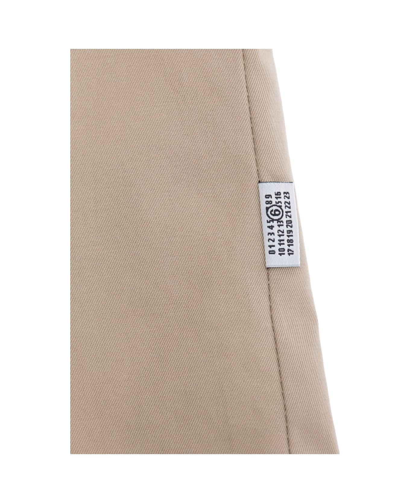 MM6 Maison Margiela Brown Double-breasted Coat With Notched Revers In Cotton Boy - Brown