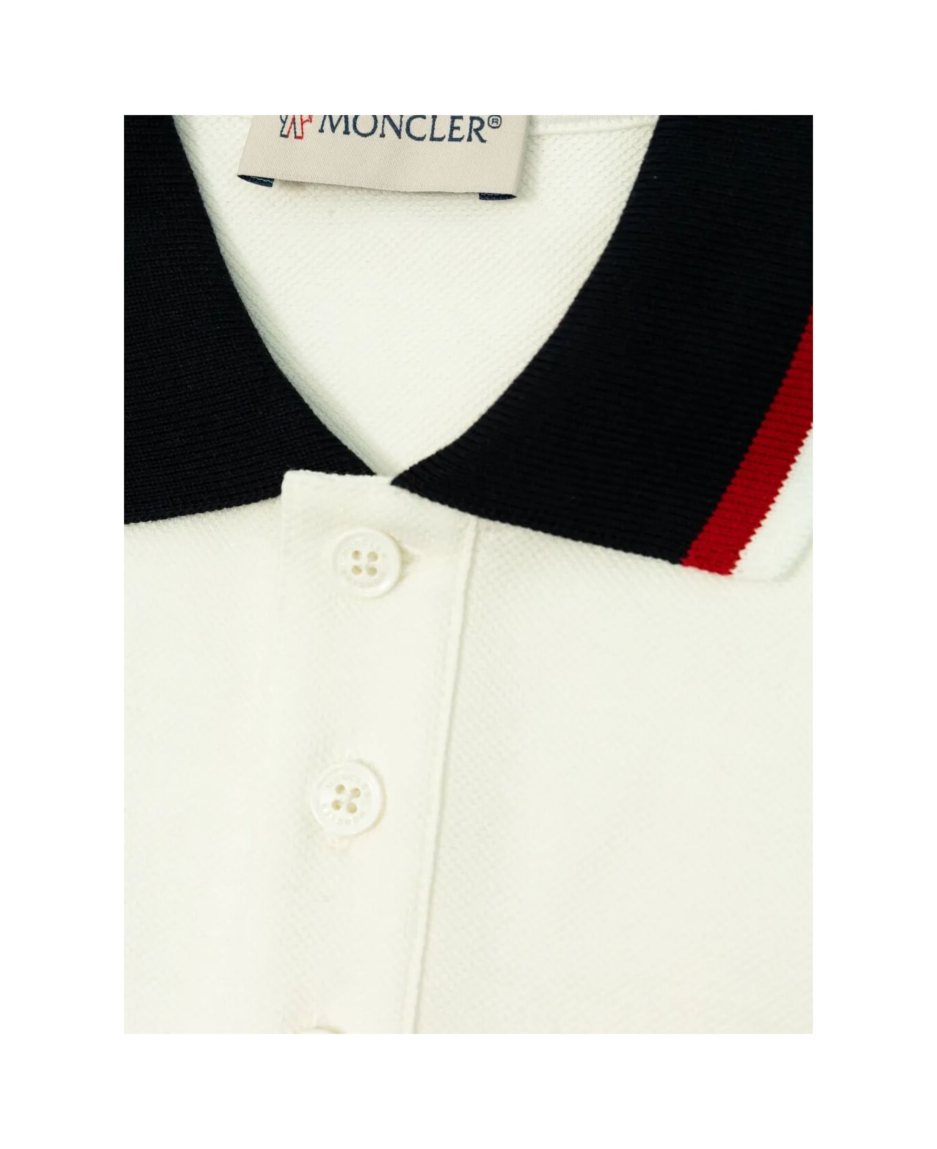 Moncler Short Sleeves Polo Shirt - White